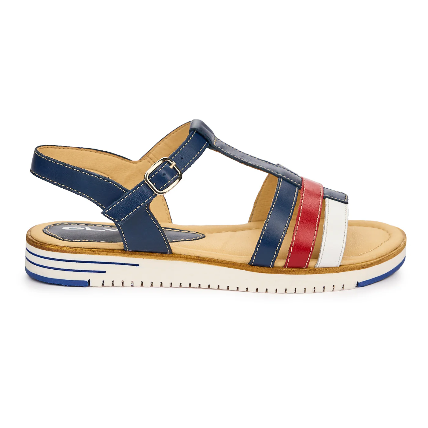 Sandale dama din piele naturala multicolor 13086