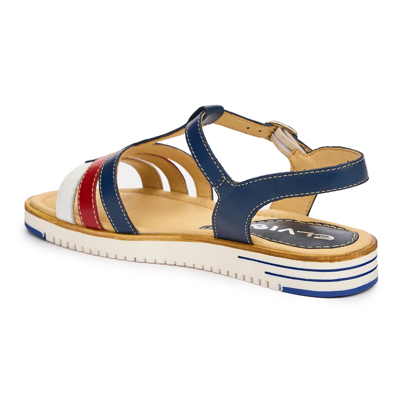 Sandale dama din piele naturala multicolor 13086 - Image 2