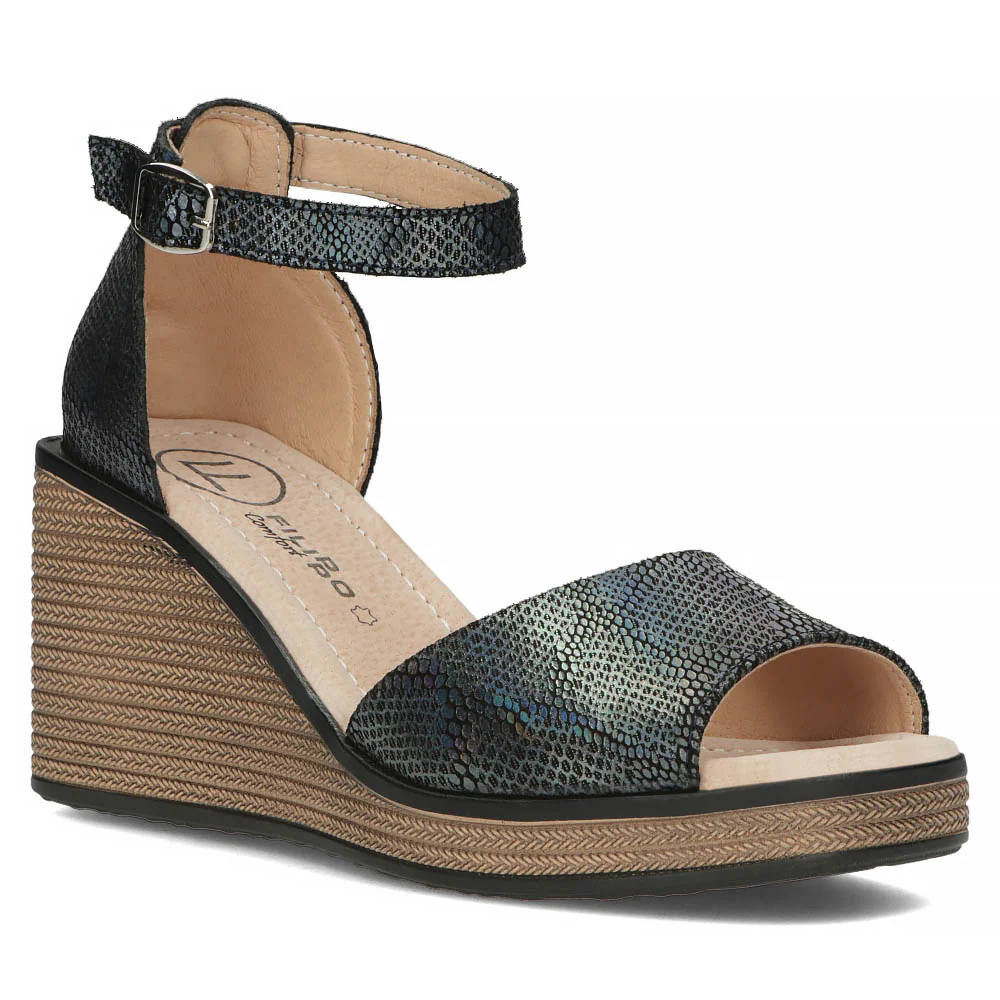 Sandale dama din piele naturala multicolor 13314 - Image 2