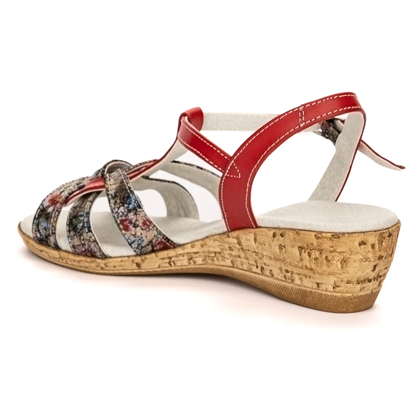 Sandale dama din piele naturala multicolor 13424 - Image 2