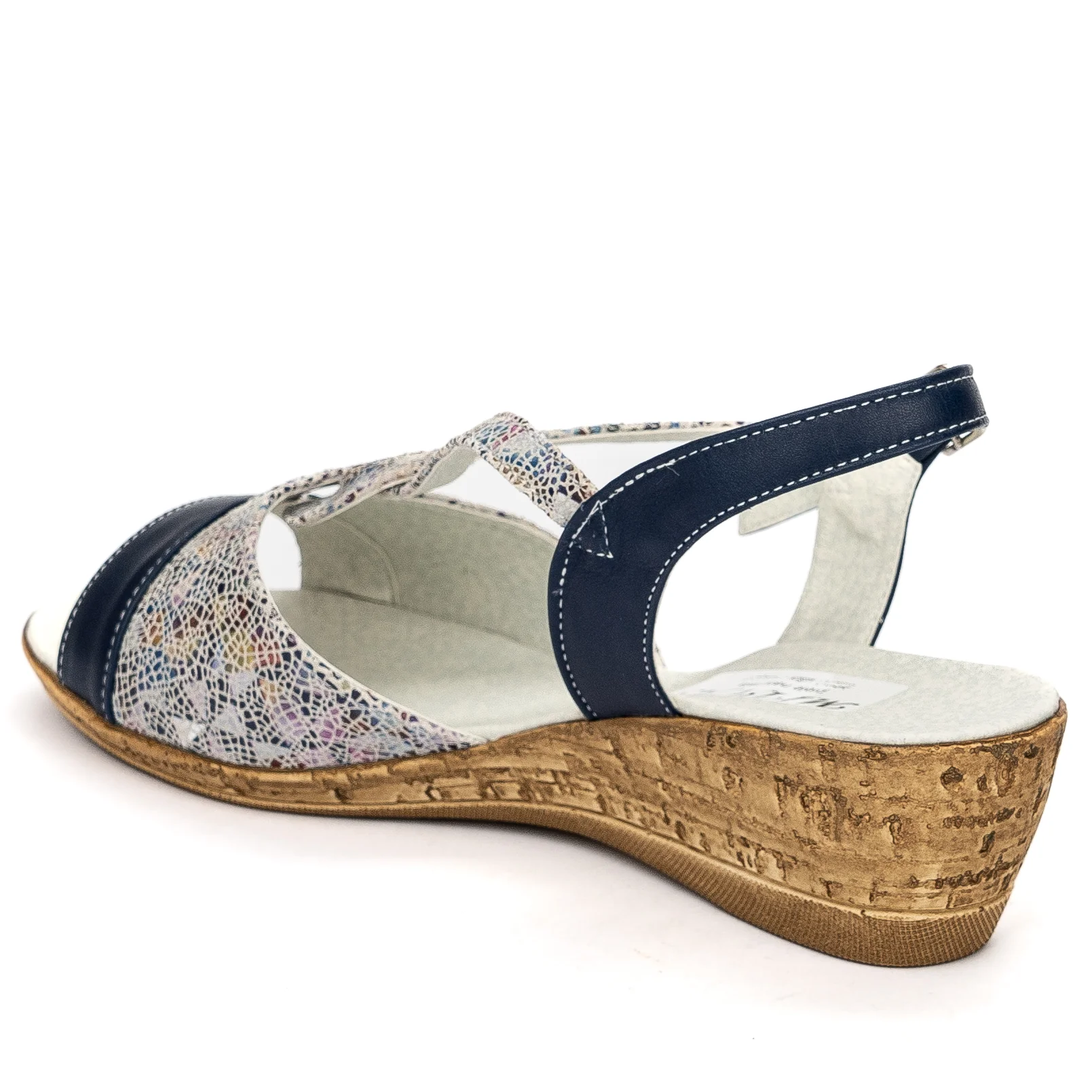 Sandale dama din piele naturala multicolor 13697 - Image 2