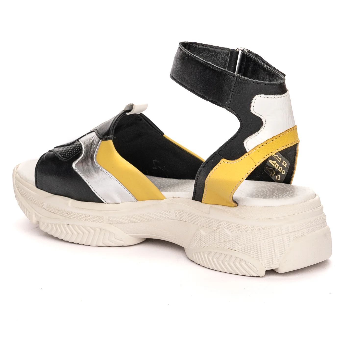 Sandale dama din piele naturala multicolor cu platforma 13471 - Image 5