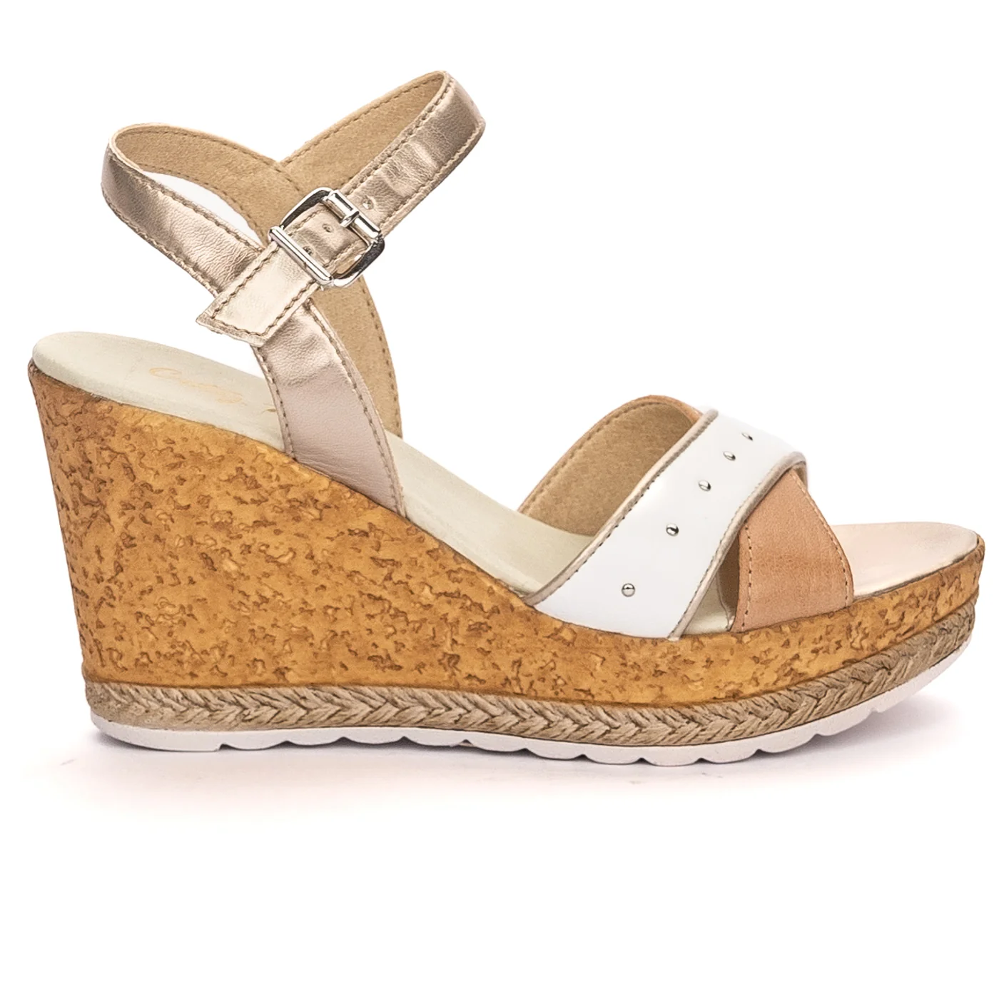 Sandale dama din piele naturala multicolor cu platforma 13473 - Image 6