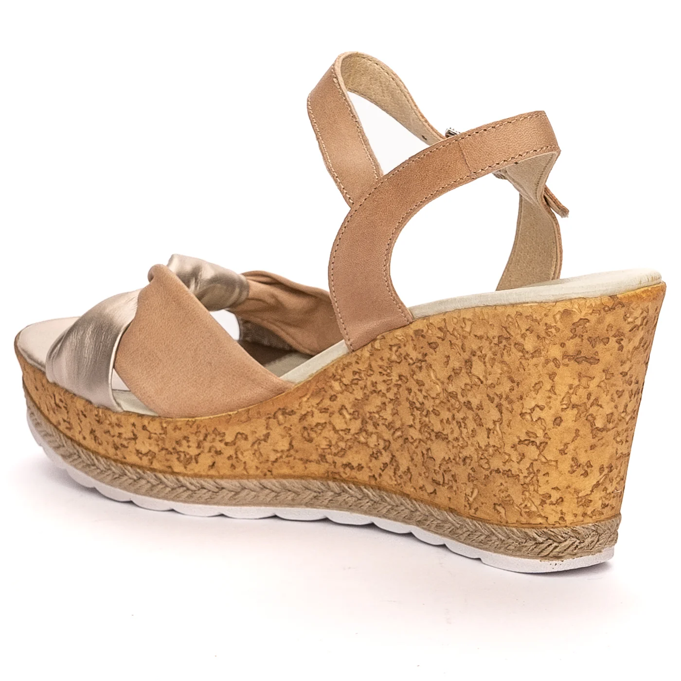 Sandale dama din piele naturala multicolor cu platforma 13474 - Image 2