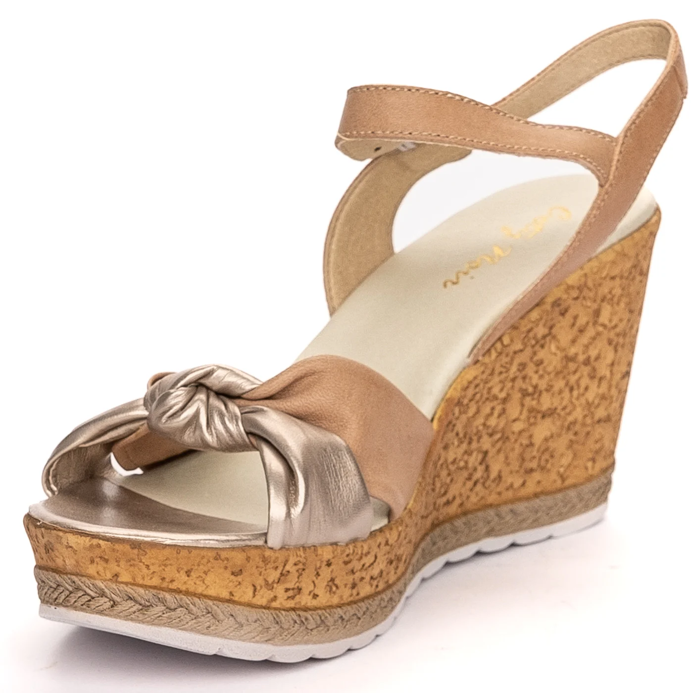 Sandale dama din piele naturala multicolor cu platforma 13474 - Image 3