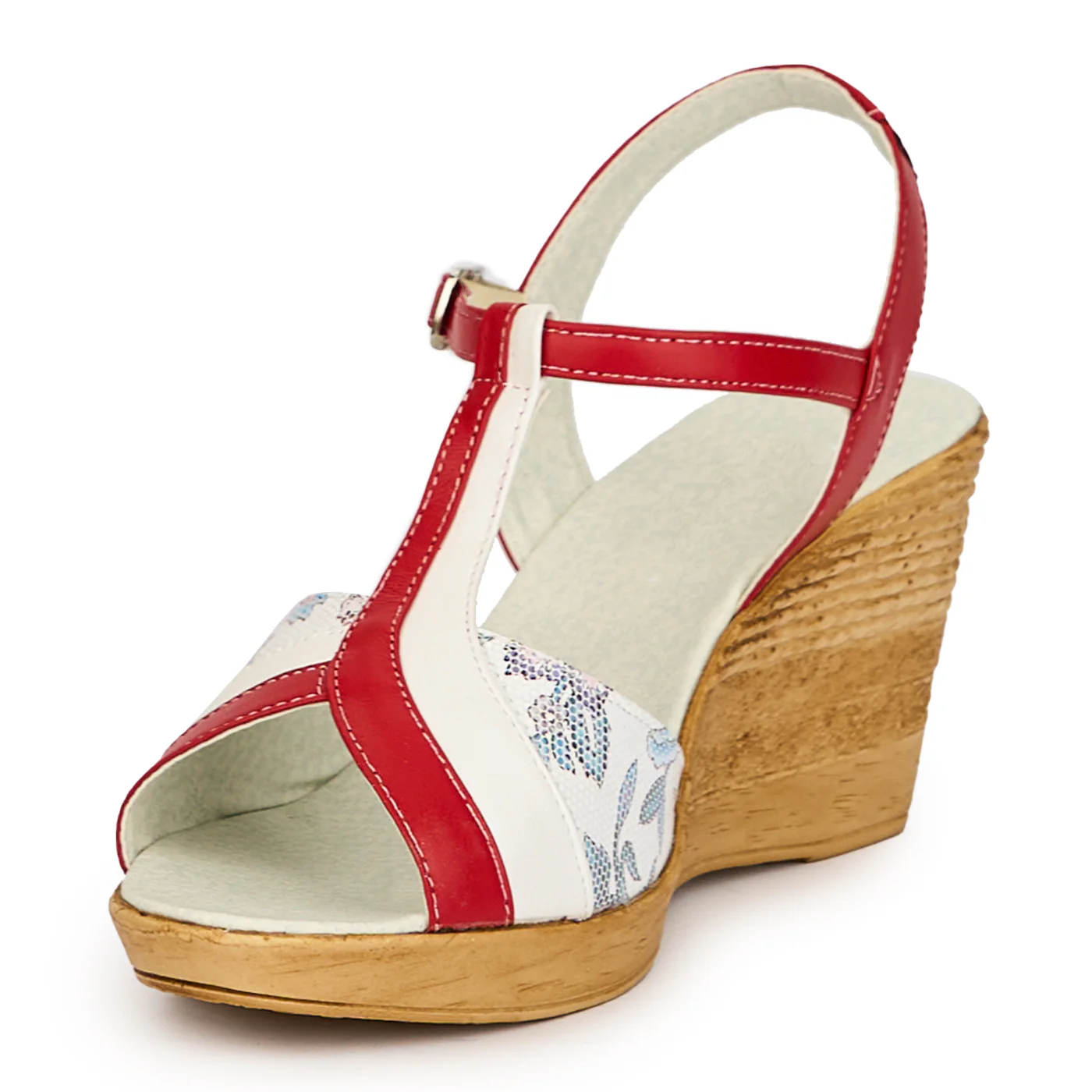 Sandale dama din piele naturala multicolor cu platforma 8 cm 15302 - Image 3