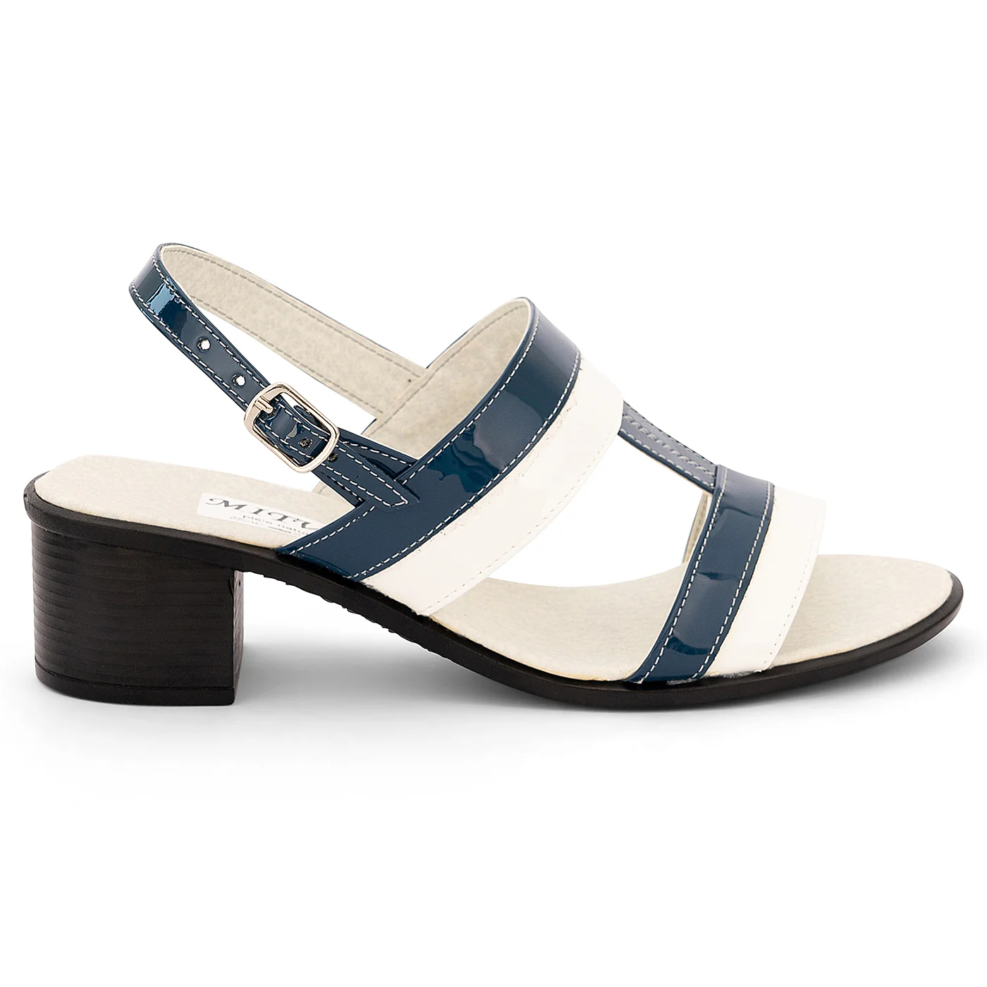 Sandale dama din piele naturala multicolor cu toc 5 cm 14176