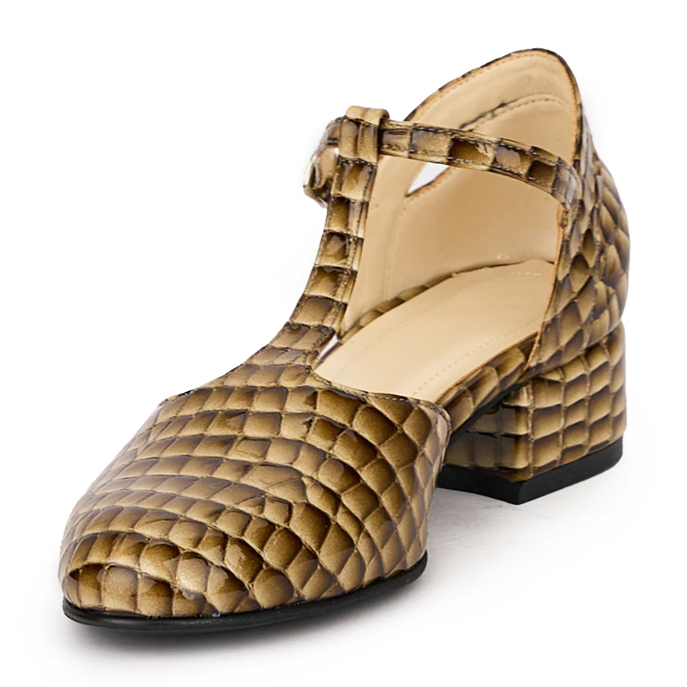 Sandale dama din piele naturala multicolor cu toc mic 3.5 cm 15990 - Image 3