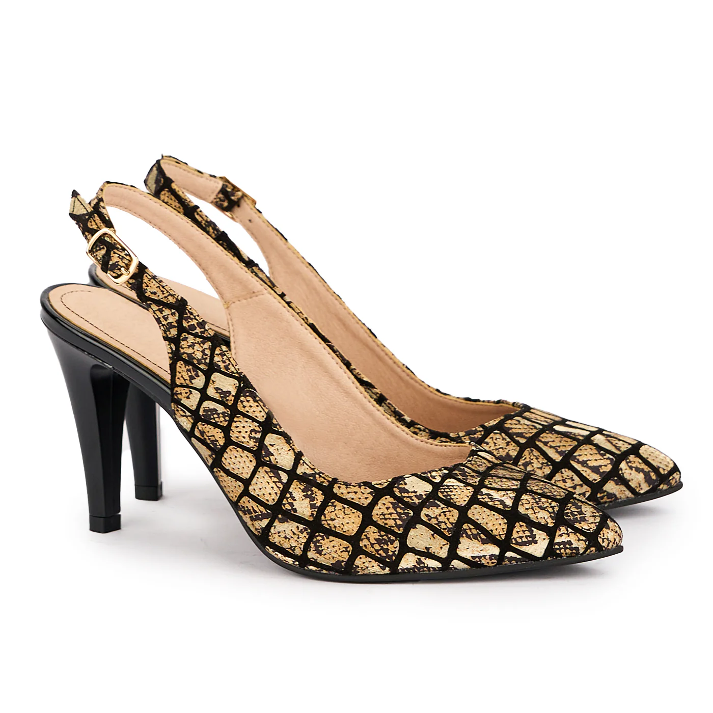 Sandale dama din piele naturala multicolor cu toc subtire 9 cm 16980 - Image 4