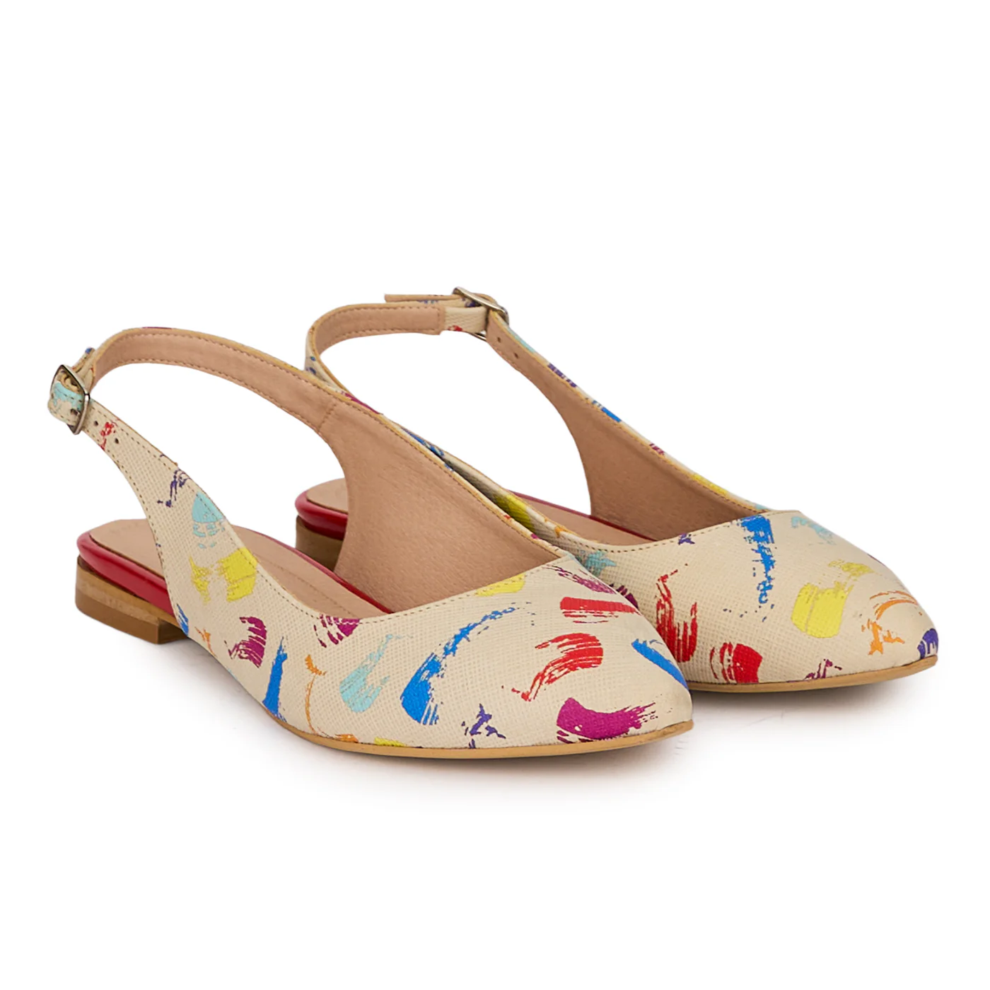 Sandale dama din piele naturala multicolora 18632 - Image 4