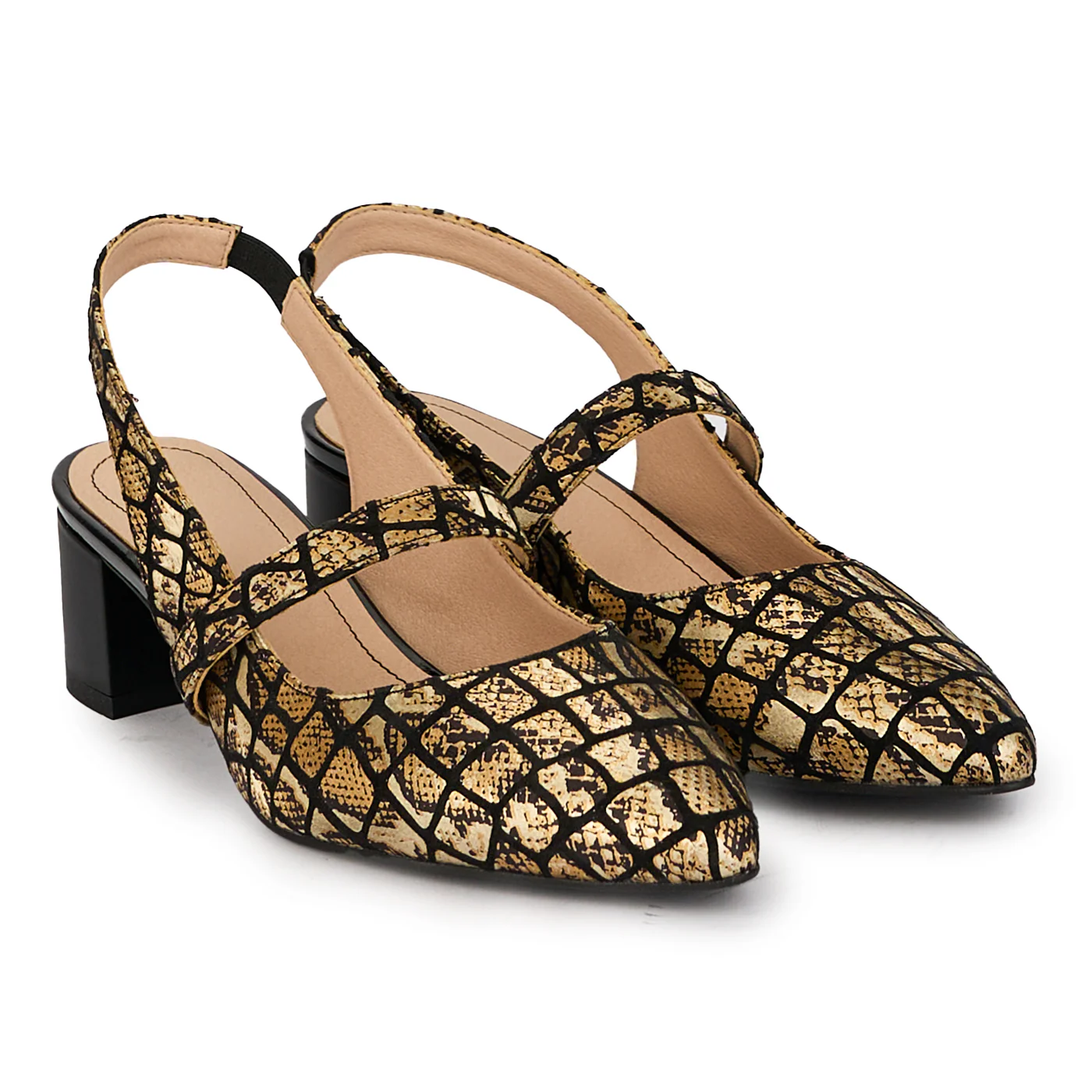 Sandale dama din piele naturala multicolora cu toc gros 4.5 cm 18117 - Image 4