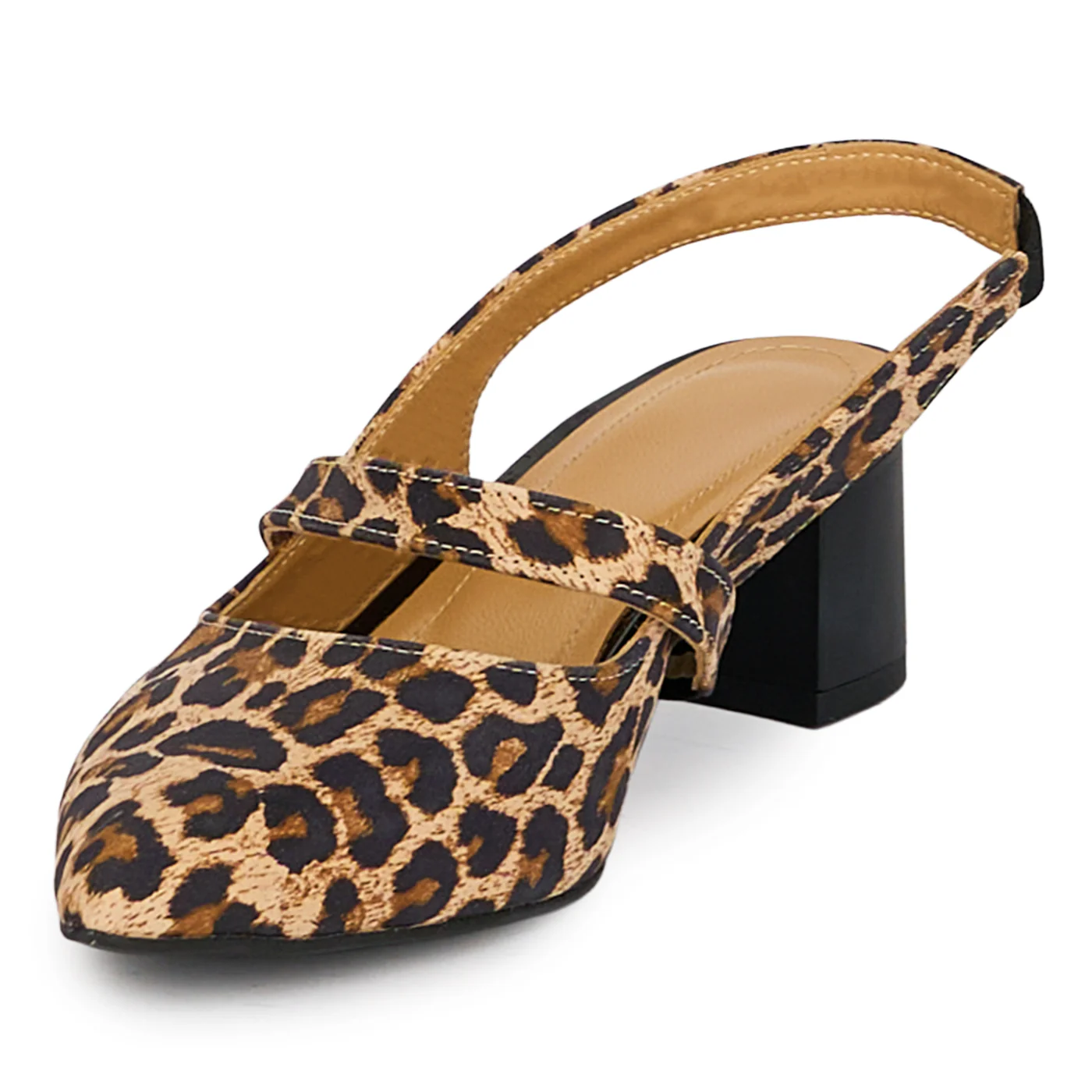 Sandale dama din piele naturala multicolora cu toc gros 4.5 cm 18370 - Image 3