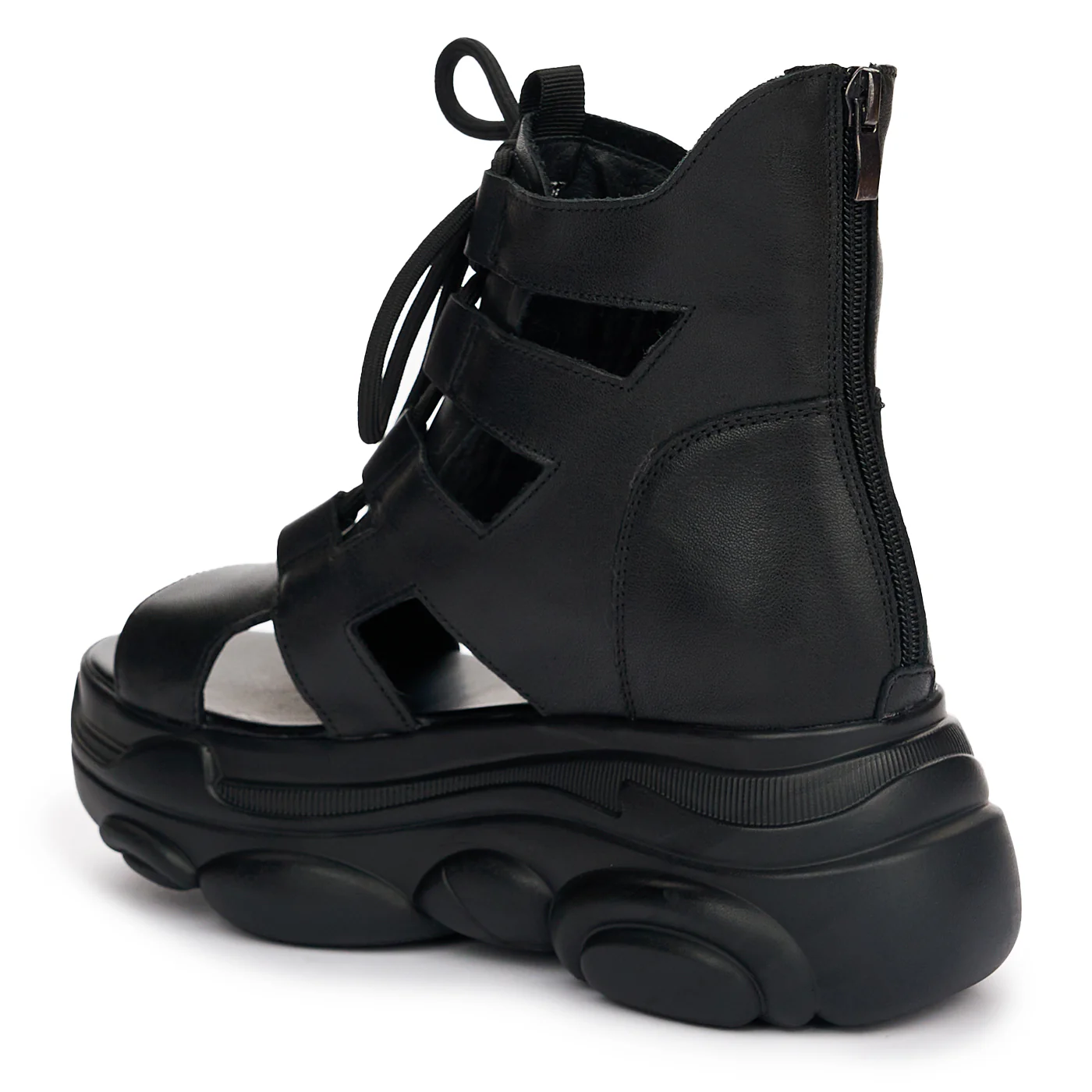 Sandale dama din piele naturala neagra 13111 - Image 2