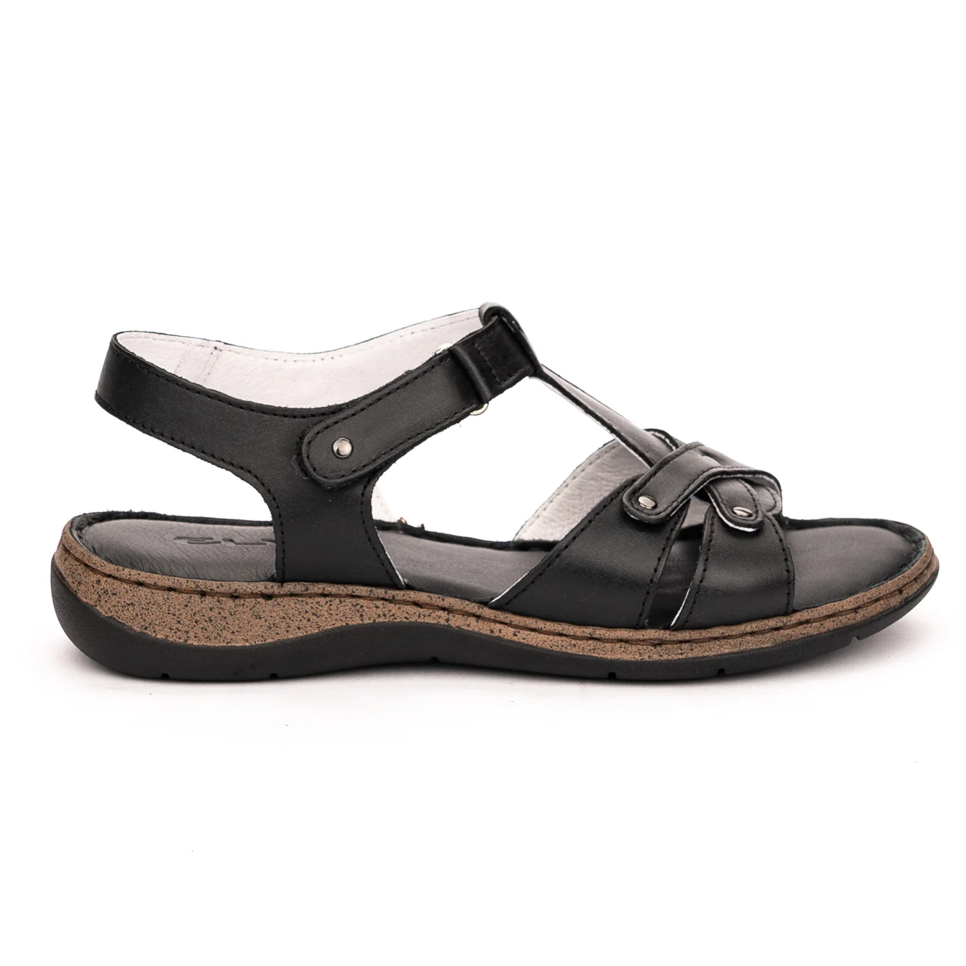 Sandale dama din piele naturala neagra 13159