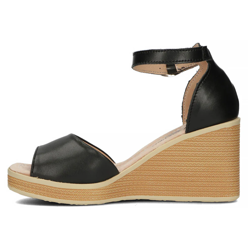 Sandale dama din piele naturala neagra 13313 - Image 2