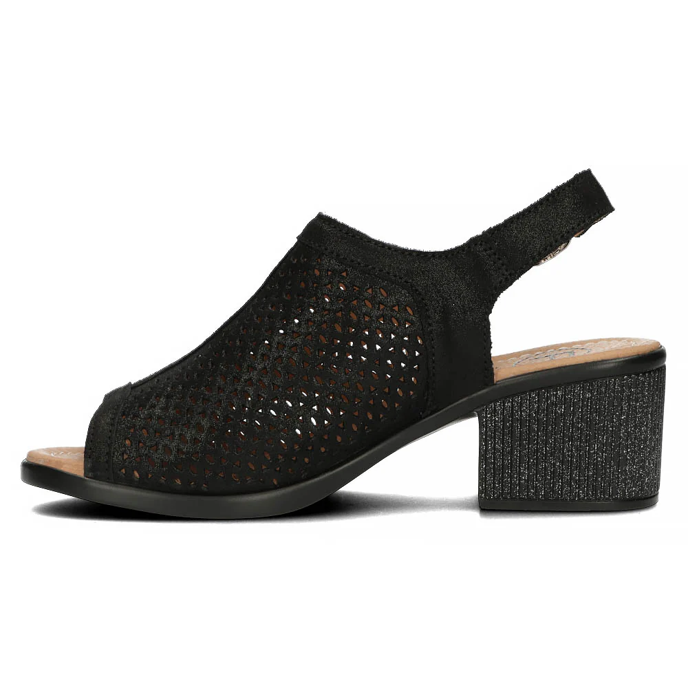 Sandale dama din piele naturala neagra 13316 - Image 3