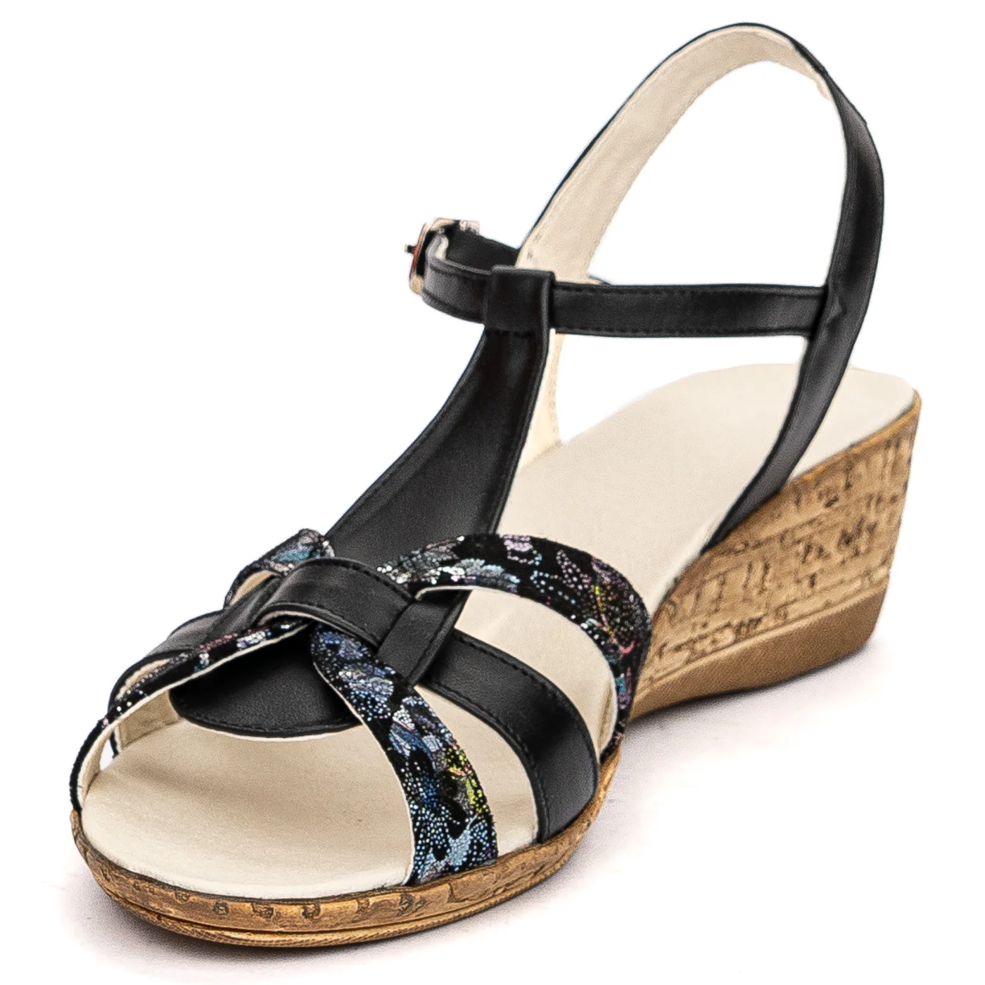 Sandale dama din piele naturala neagra 13712 - Image 3
