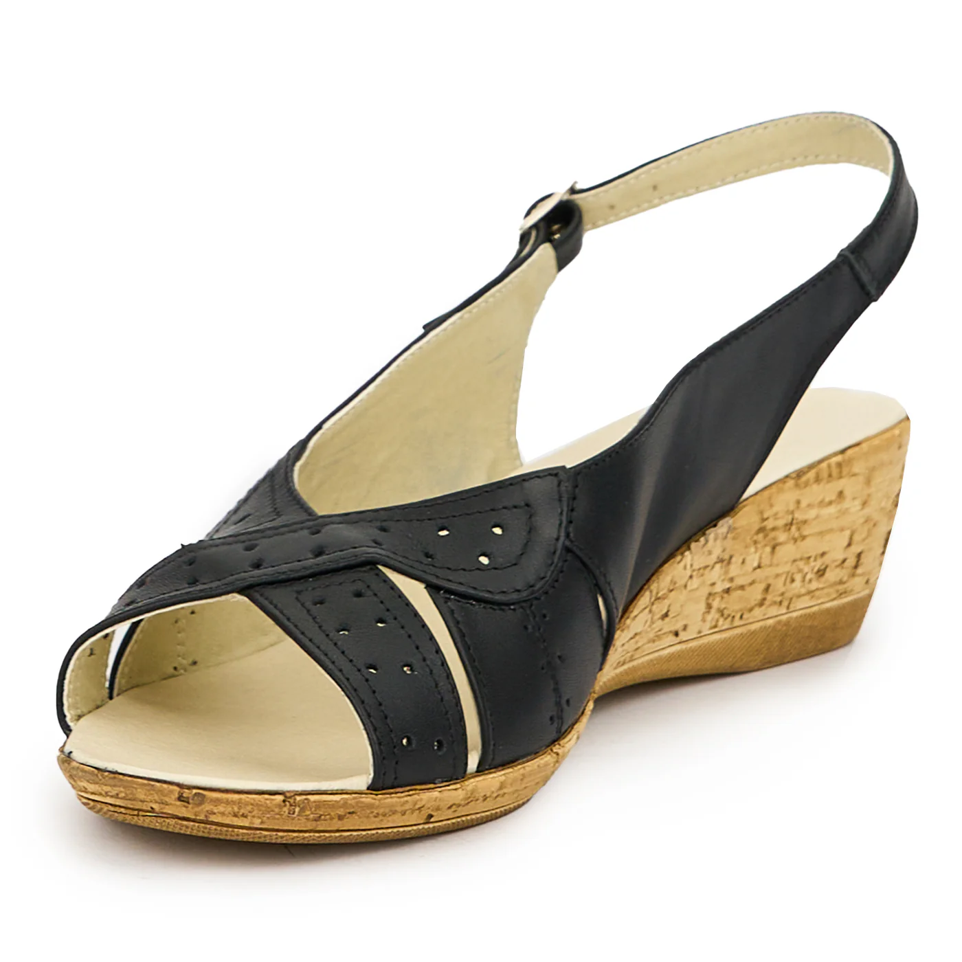 Sandale dama din piele naturala neagra 14787 - Image 3