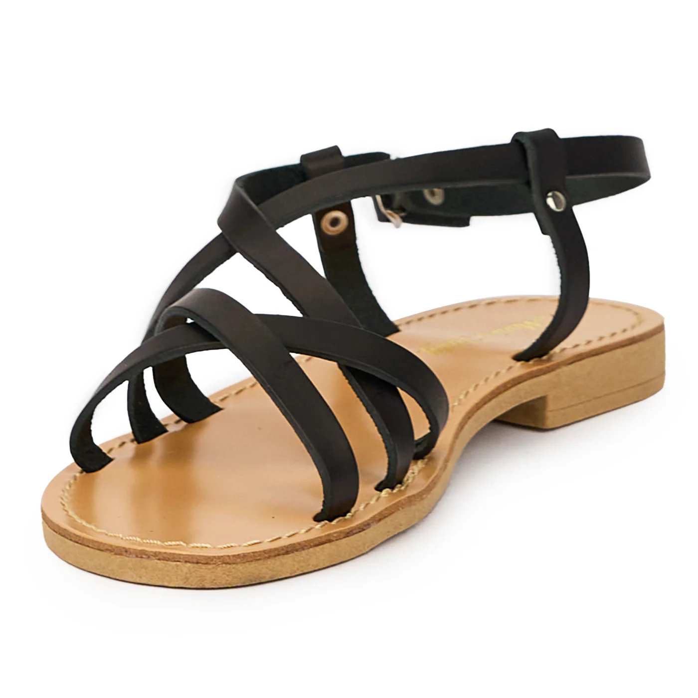 Sandale dama din piele naturala neagra 15400 - Image 3