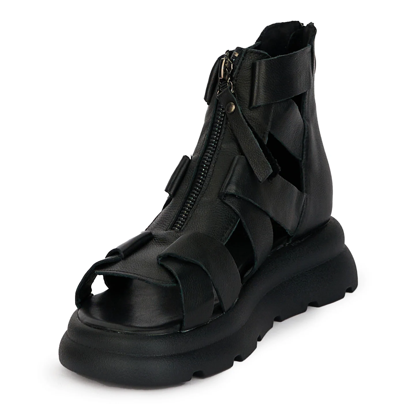 Sandale dama din piele naturala neagra 18094 - Image 3