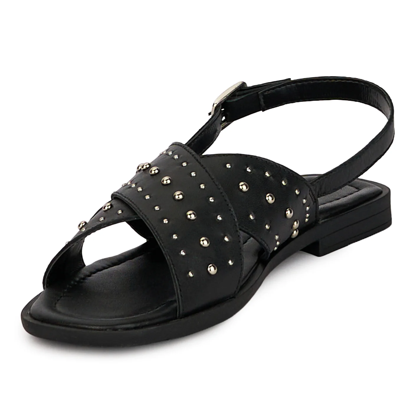 Sandale dama din piele naturala neagra 18411 - Image 3