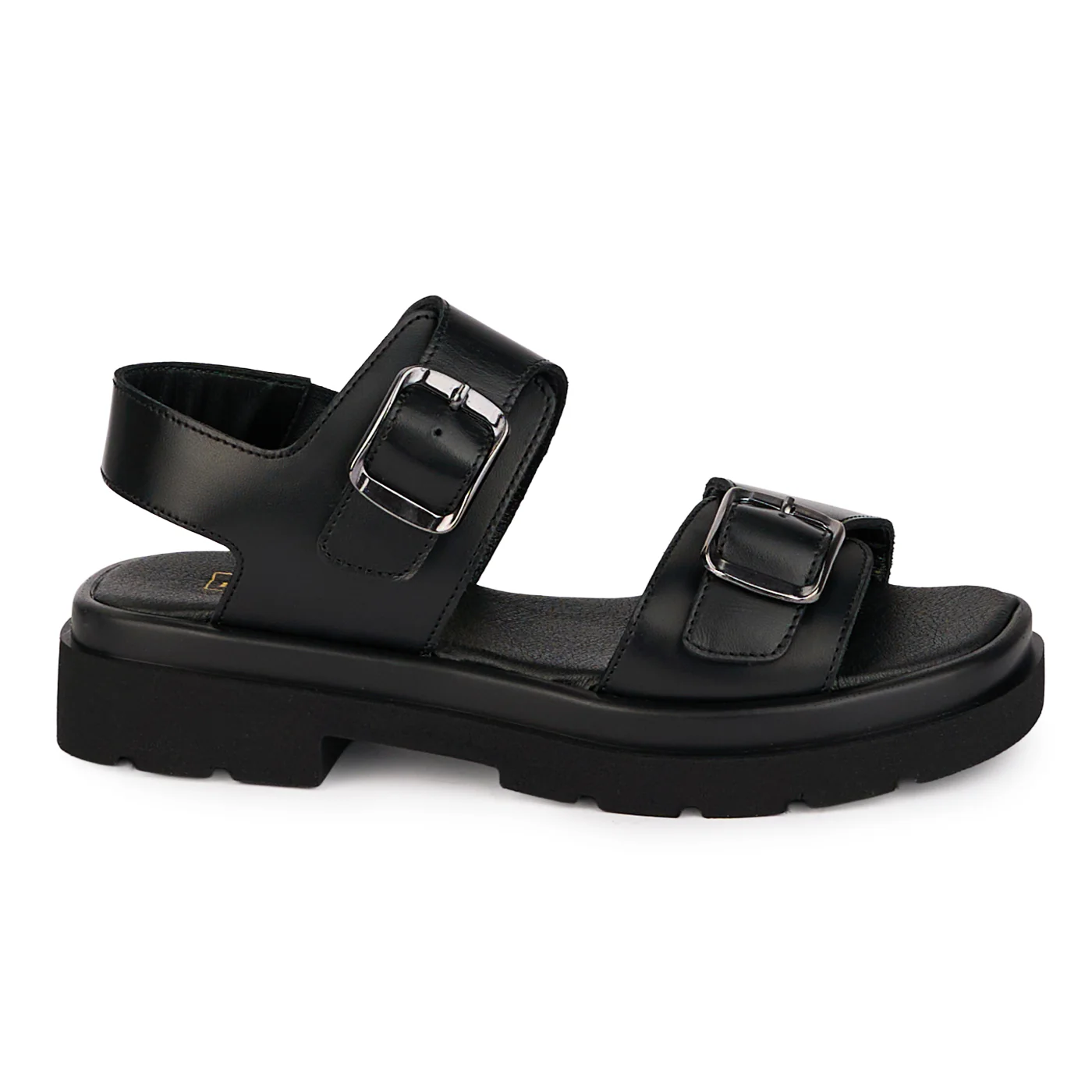 Sandale dama din piele naturala neagra 18442