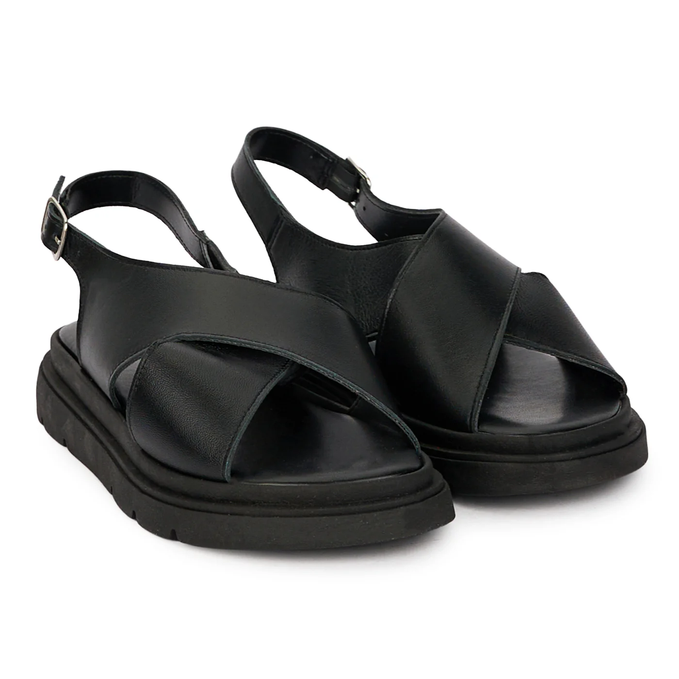 Sandale dama din piele naturala neagra 18456 - Image 4
