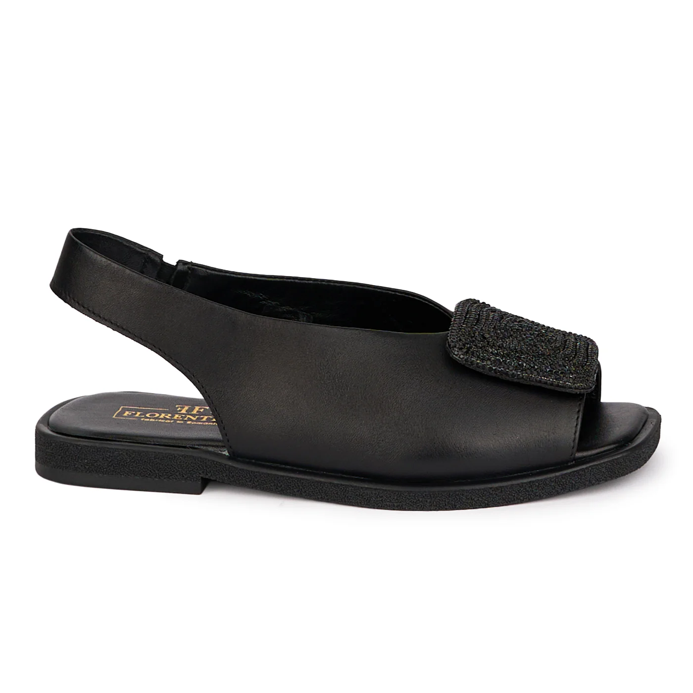 Sandale dama din piele naturala neagra 18587