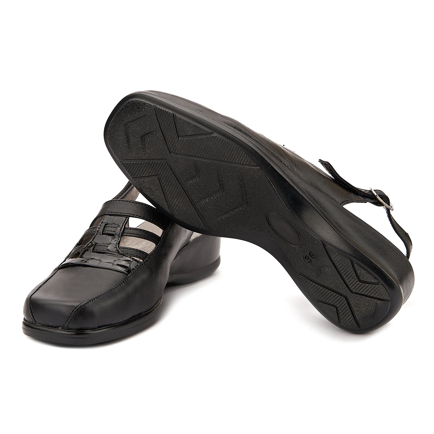 Sandale dama din piele naturala neagra 2058 - Image 3