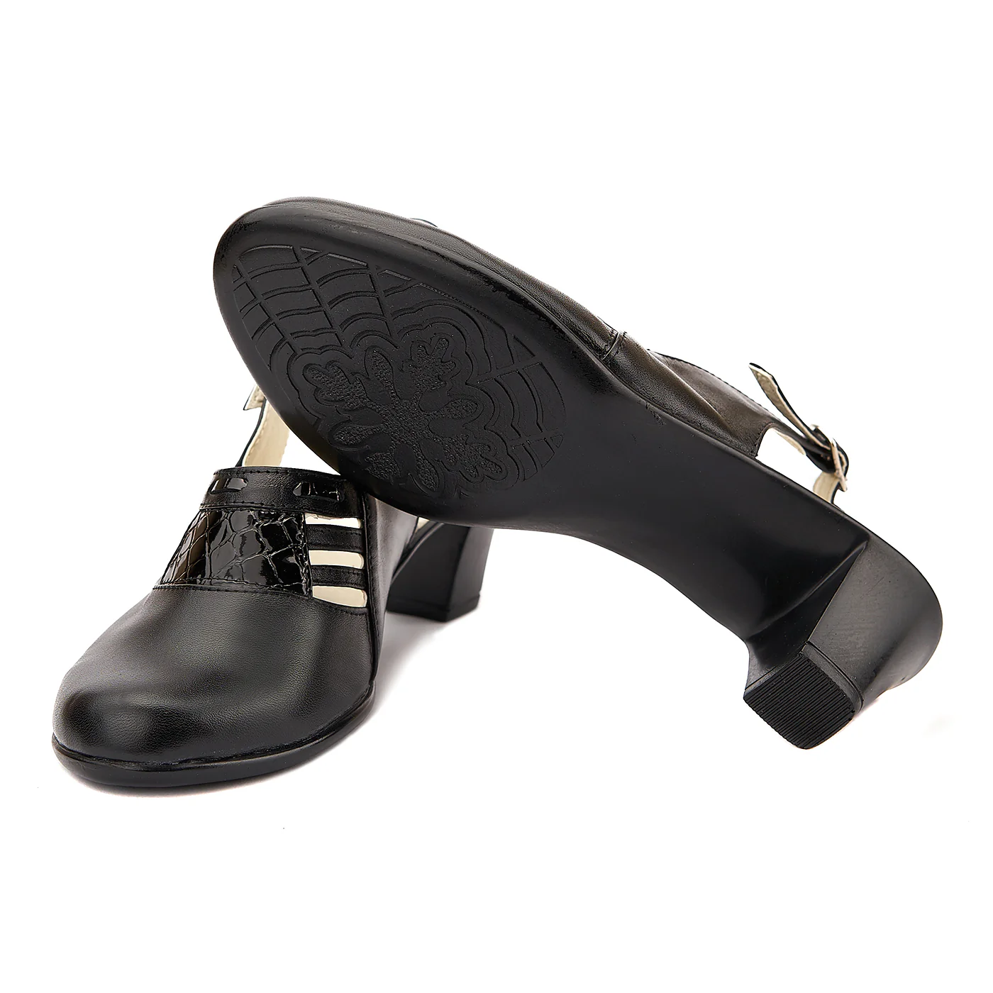 Sandale dama din piele naturala neagra 2059 - Image 3