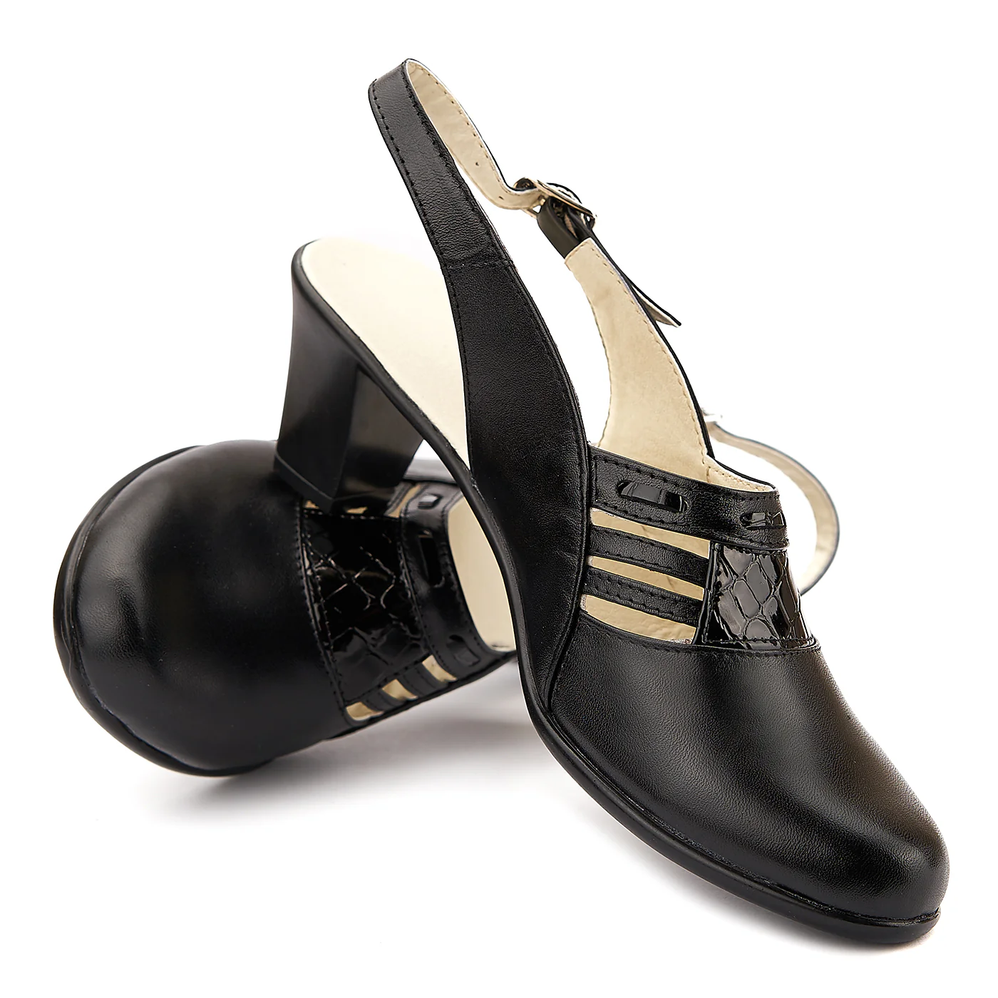 Sandale dama din piele naturala neagra 2059 - Image 4