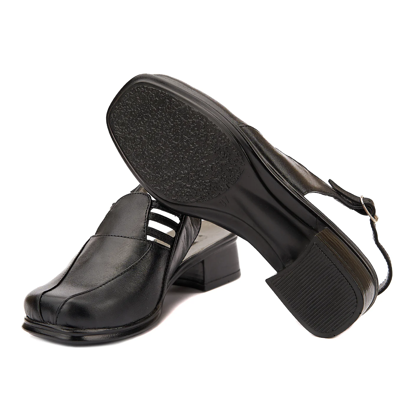 Sandale dama din piele naturala neagra 2060 - Image 3