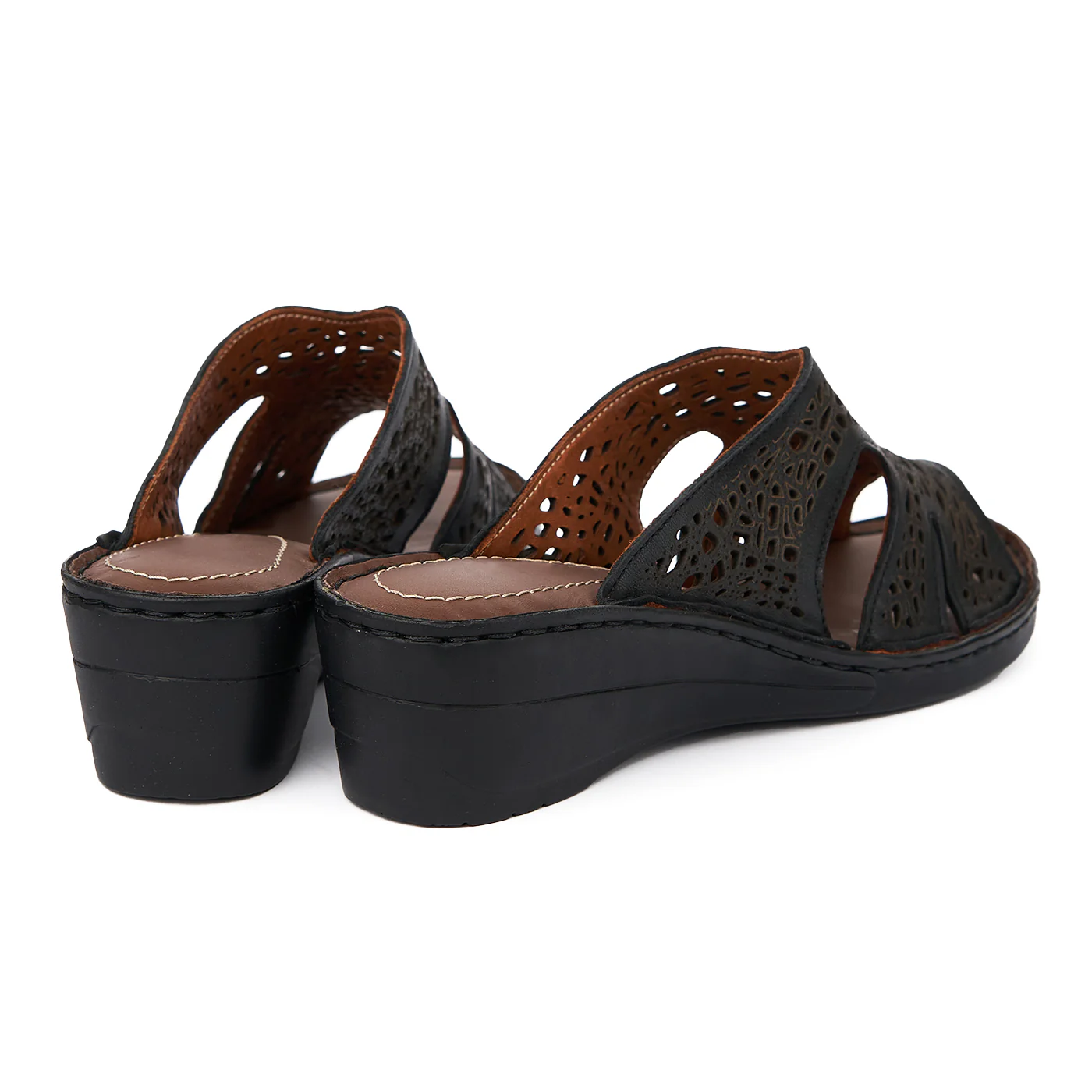 Sandale dama din piele naturala neagra 2417 - Image 2