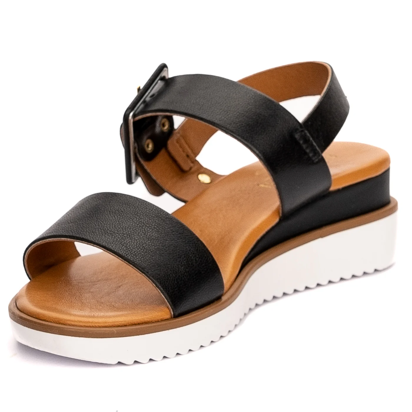 Sandale dama din piele naturala neagra cu platforma 13489 - Image 3