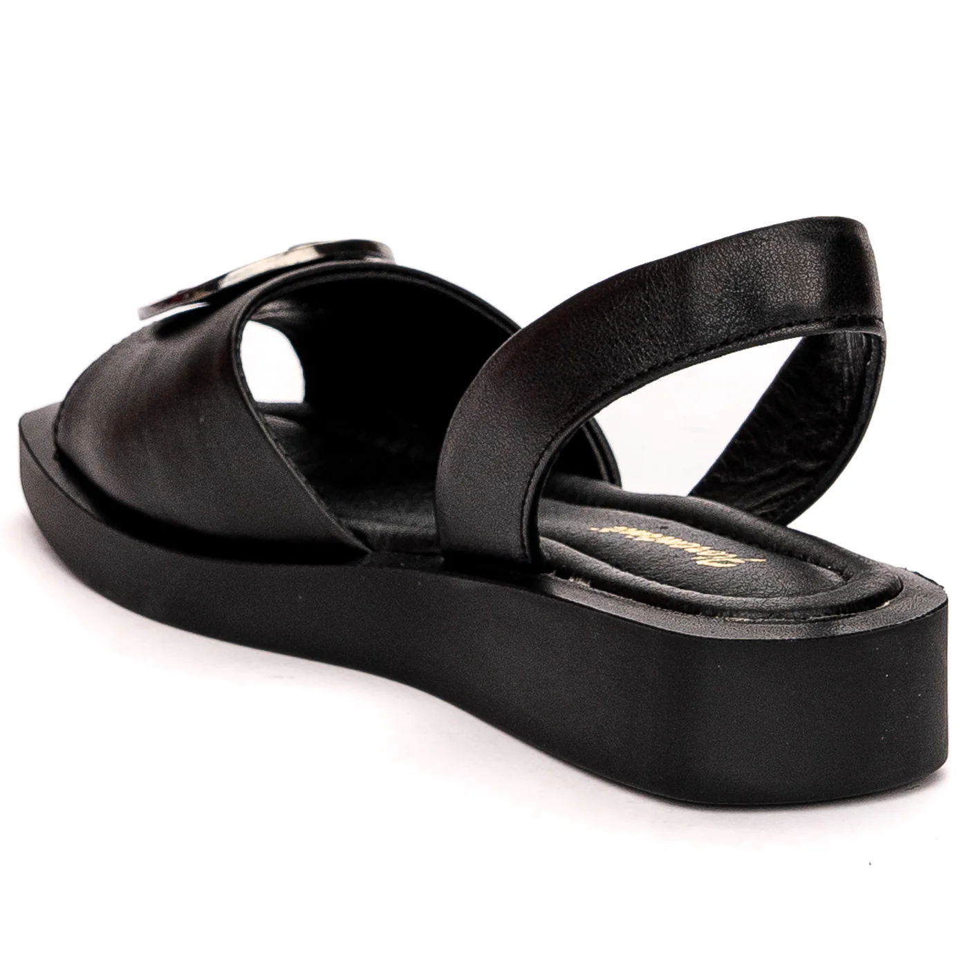 Sandale dama din piele naturala neagra cu platforma 13600 - Image 2