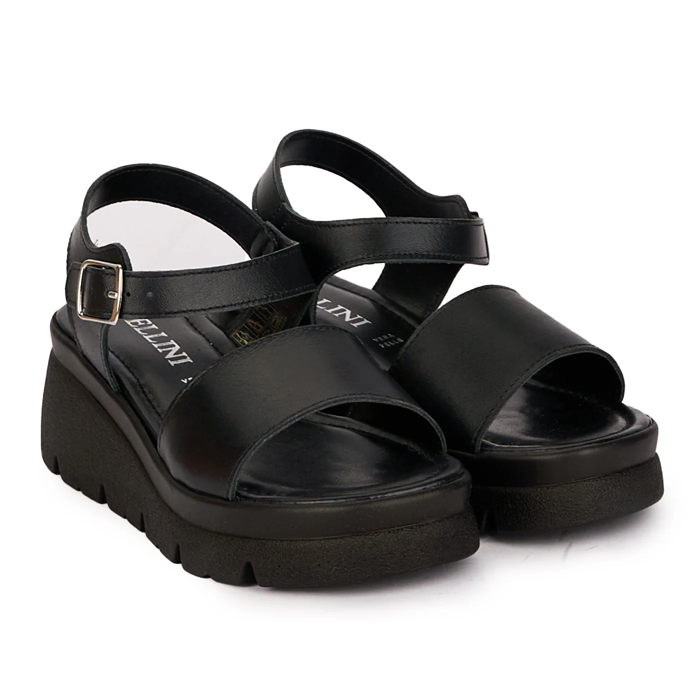 Sandale dama din piele naturala neagra cu platforma 5 cm 18575 - Image 4