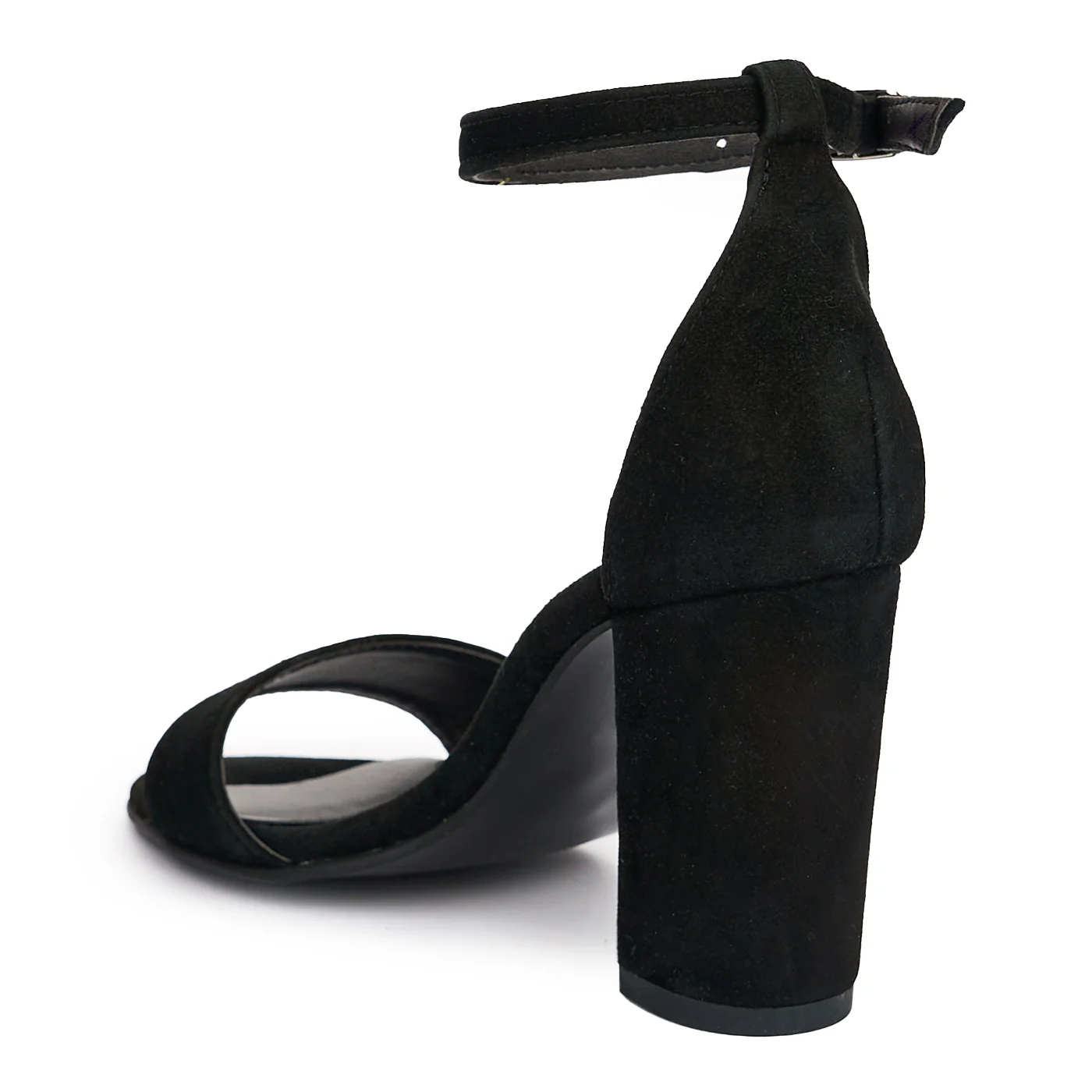 Sandale dama din piele naturala neagra cu toc de 9cm 13117 - Image 2