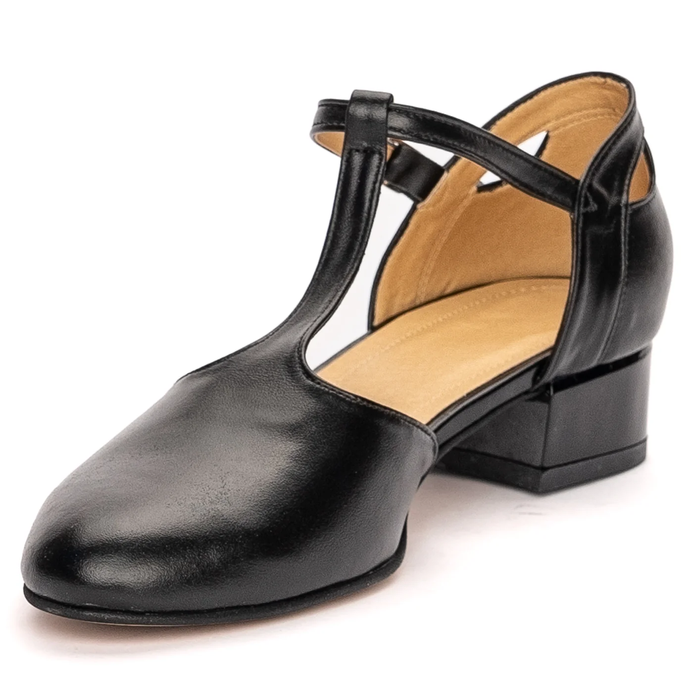 Sandale dama din piele naturala neagra cu toc mic 3.5 cm 13463 - Image 3