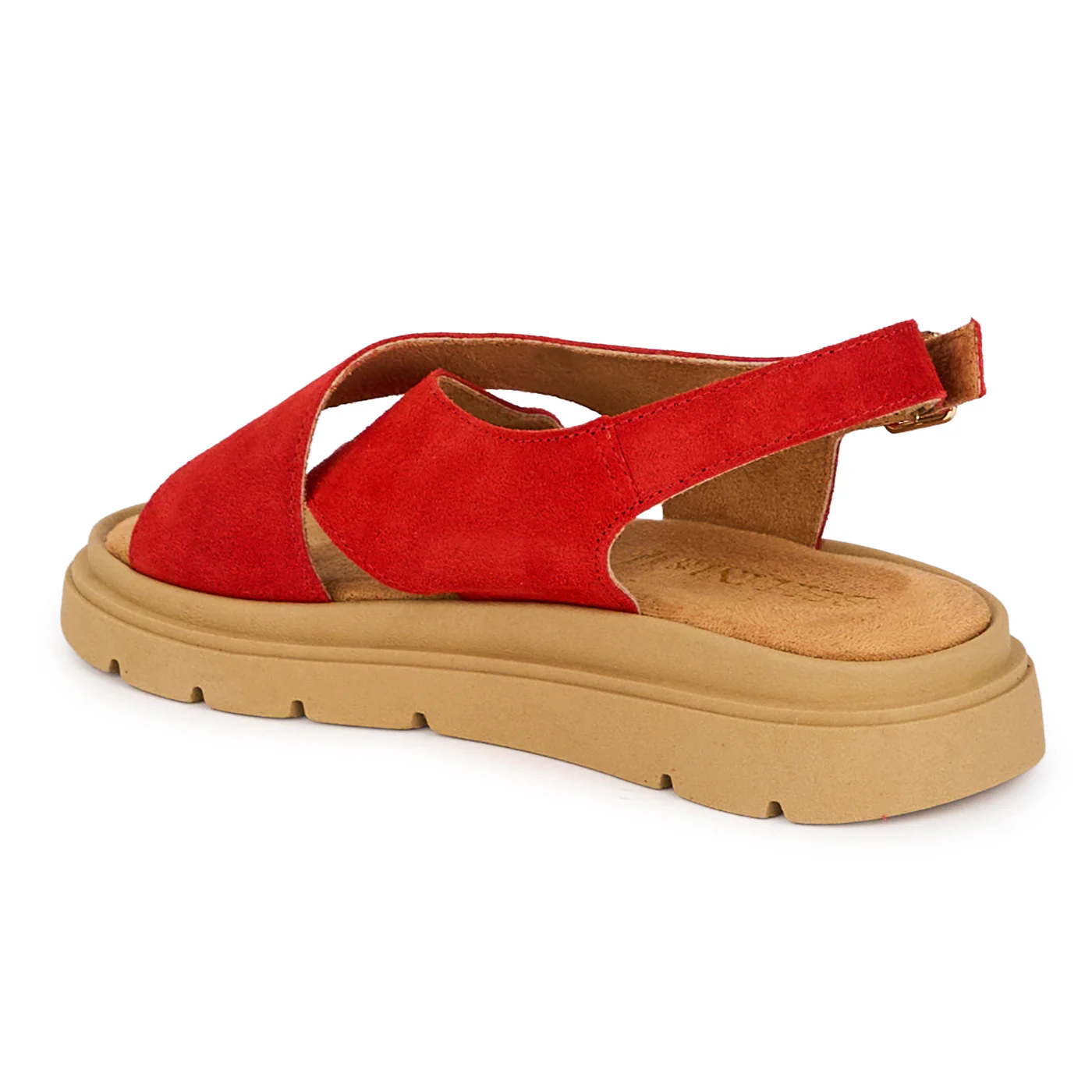 Sandale dama din piele naturala rosie 18458 - Image 2
