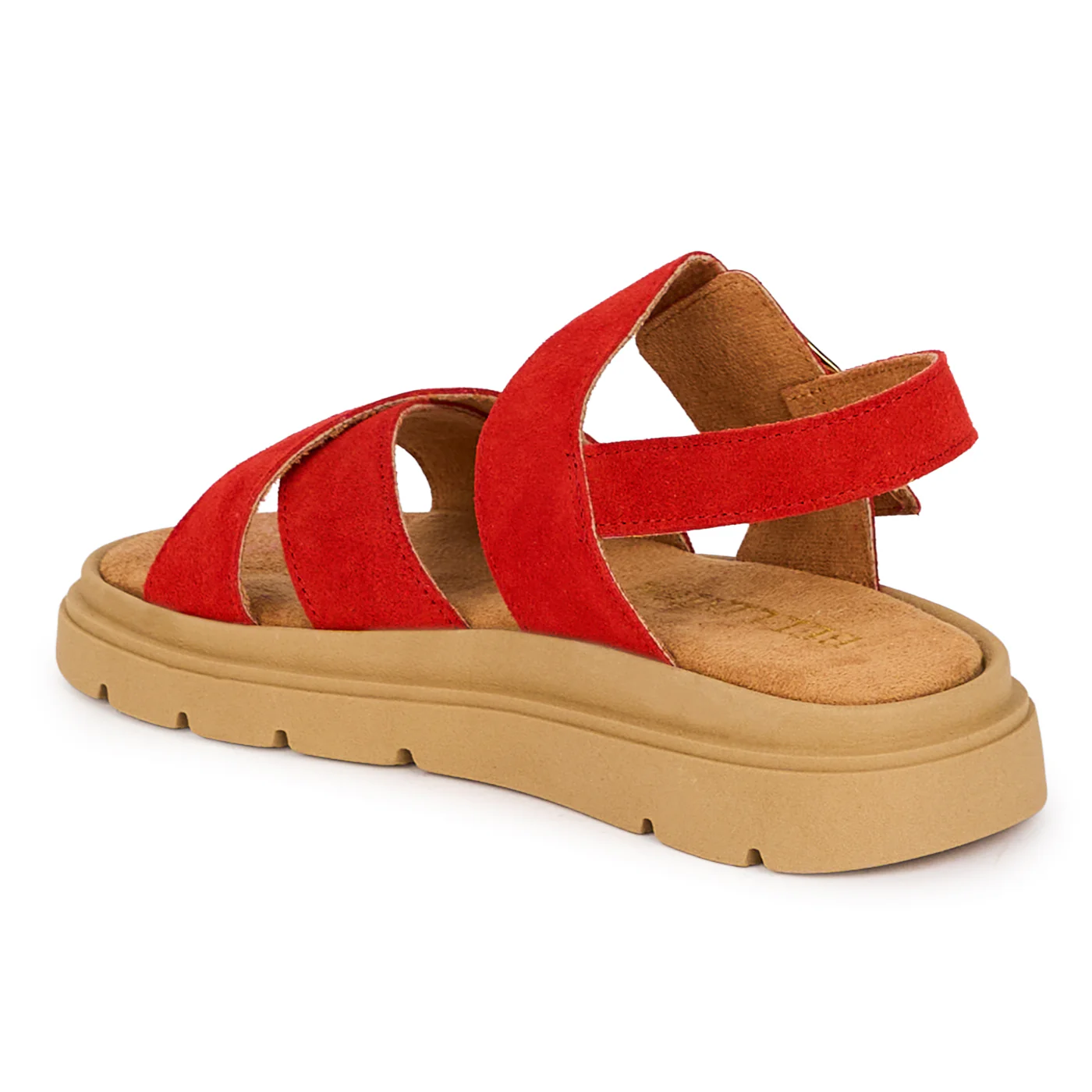 Sandale dama din piele naturala rosie 18459 - Image 2
