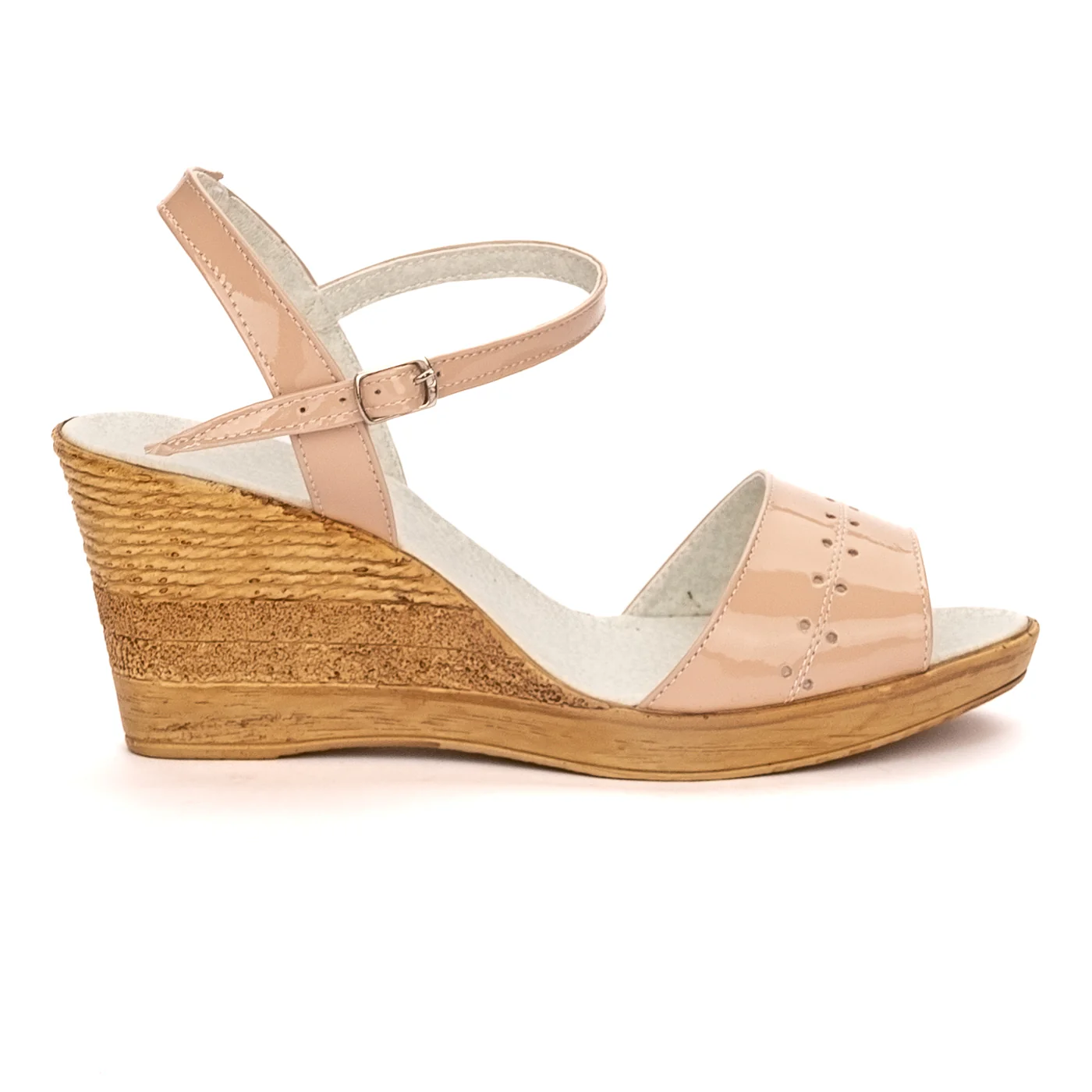 Sandale dama din piele naturala roz 13426