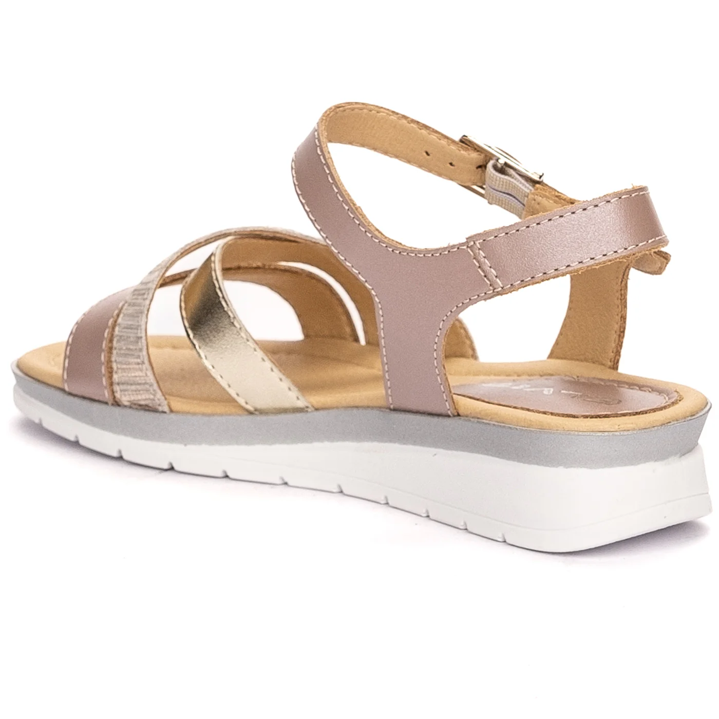 Sandale dama din piele naturala roz 13454 - Image 2