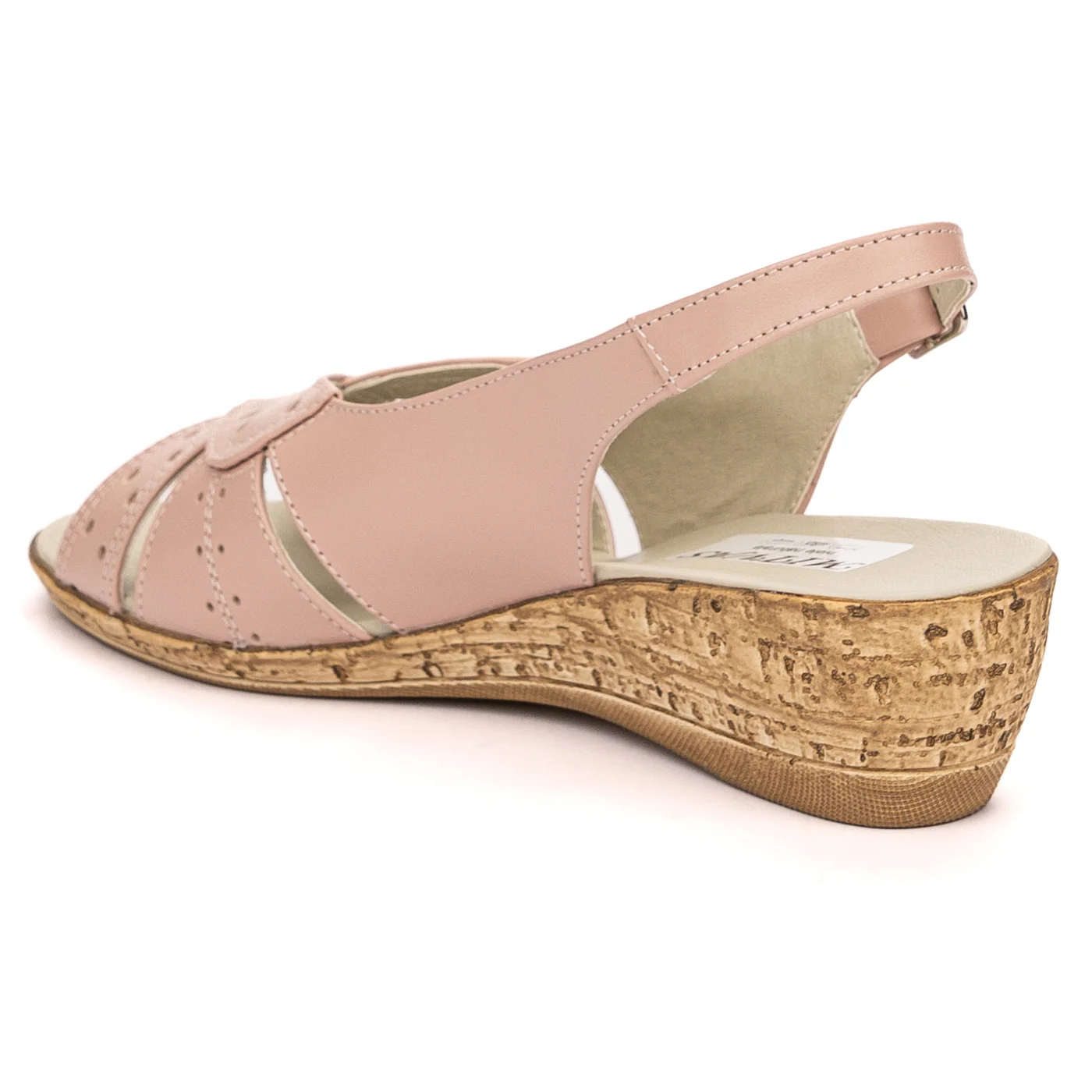 Sandale dama din piele naturala roz 13540 - Image 2