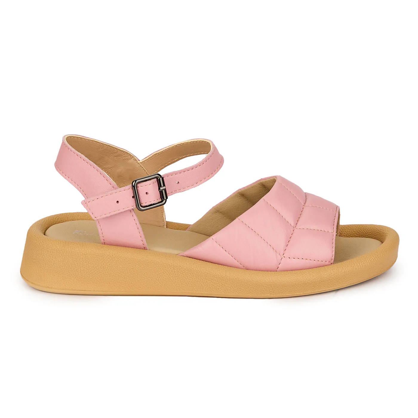 Sandale dama din piele naturala roz 18137