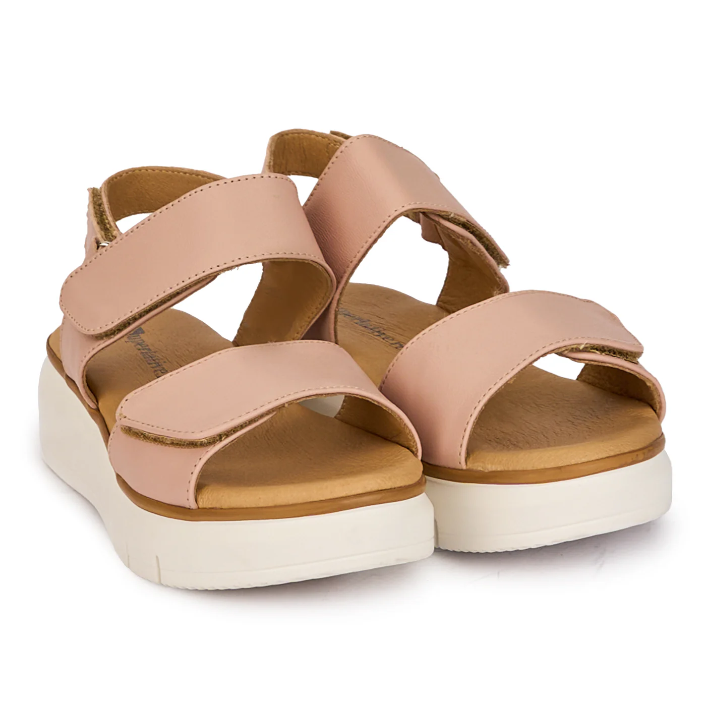 Sandale dama din piele naturala roz cu platforma 18252 - Image 4