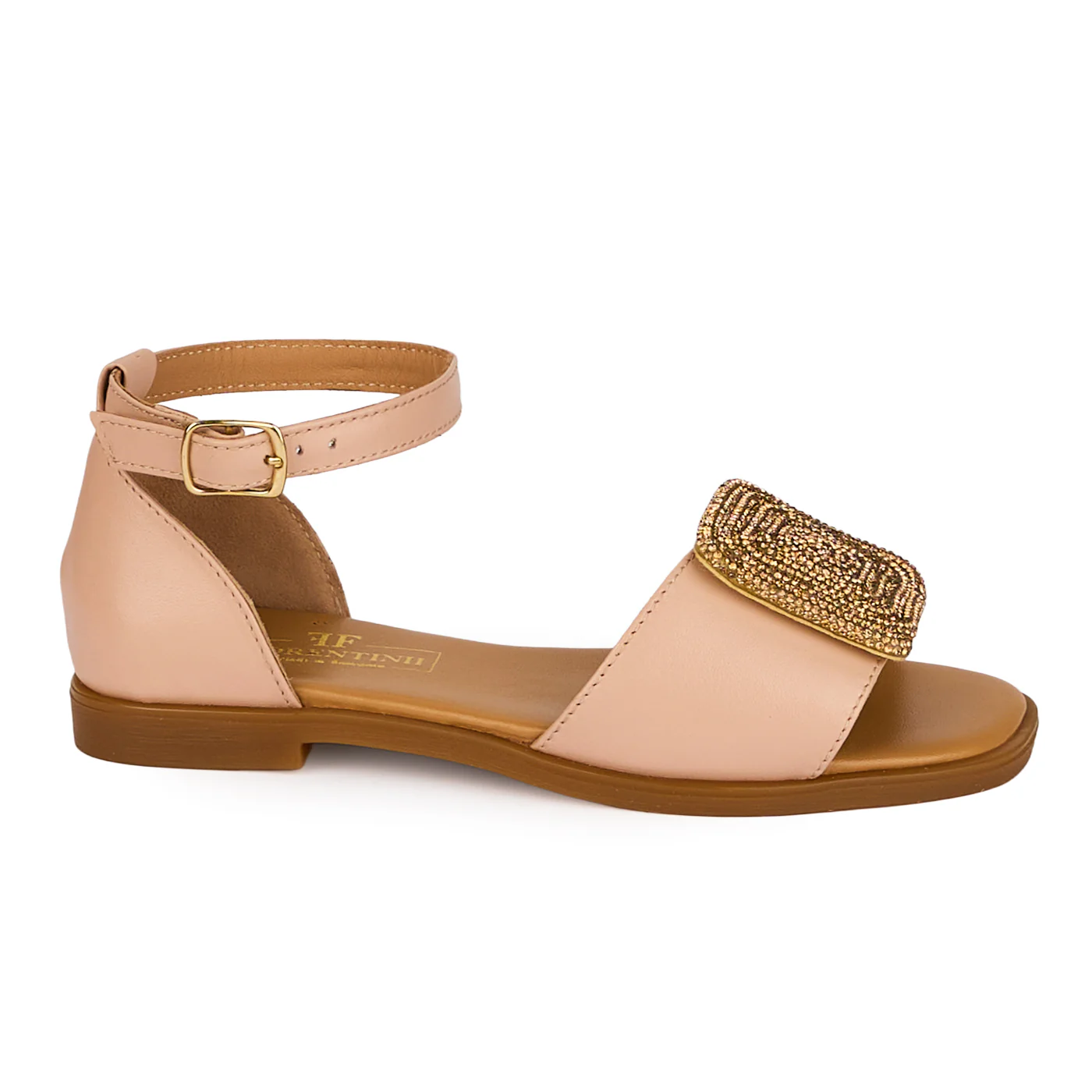 Sandale dama din piele naturala roz fard 18373