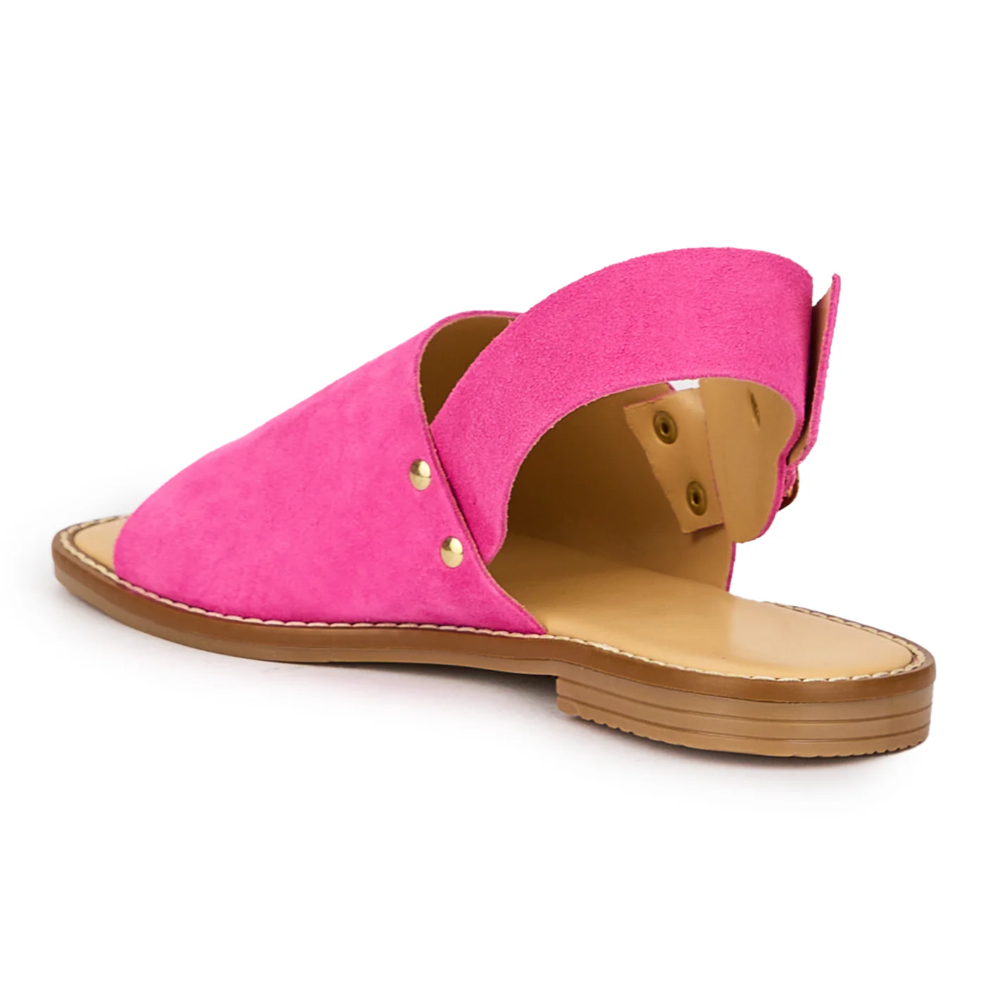 Sandale dama din piele naturala roz-fucsia 15381 - Image 2