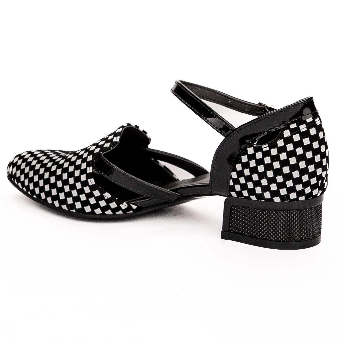 Sandale dama din piele naturala toc 3.5cm neagra 13244 - Image 2