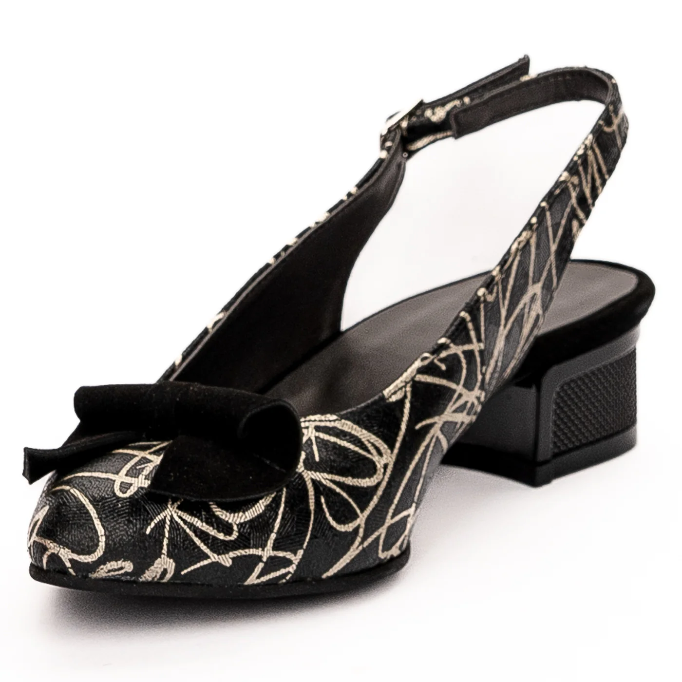 Sandale dama din piele naturala toc 3.5cm negru 13234 - Image 3