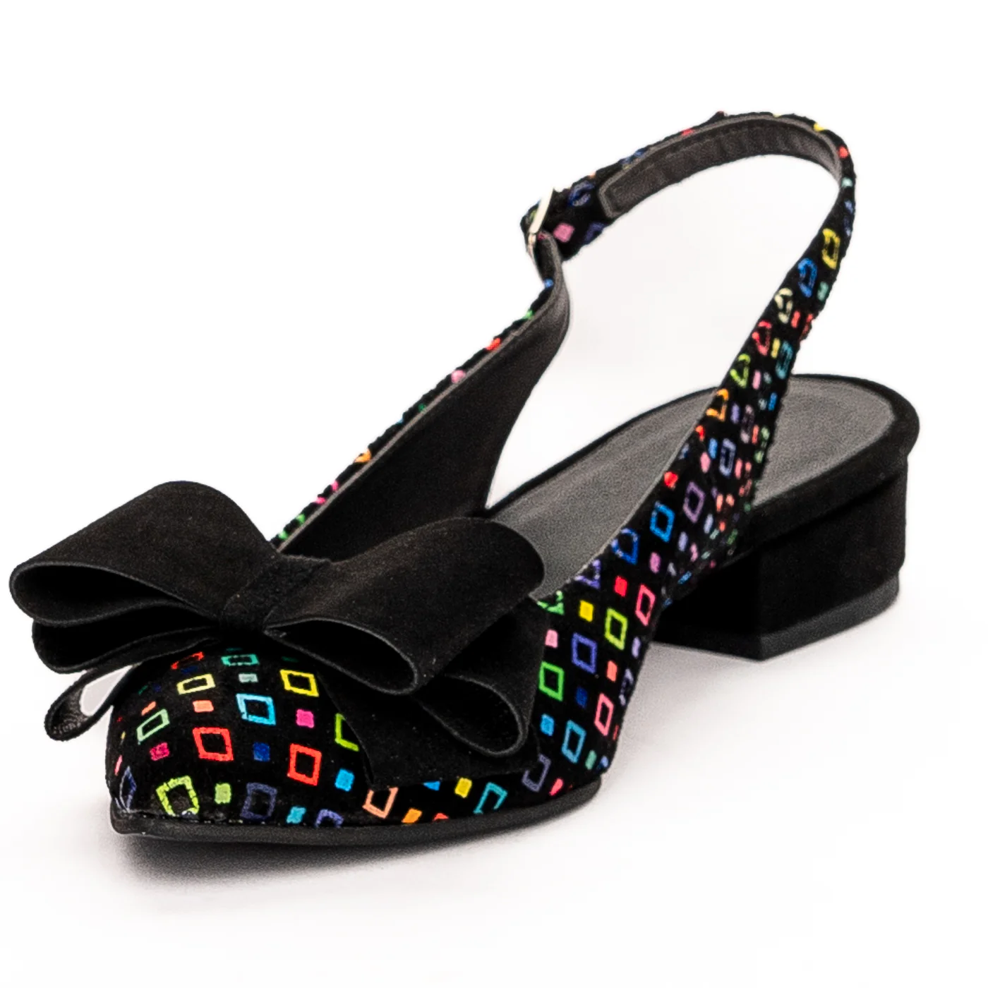 Sandale dama din piele naturala toc 3cm neagra 13245 - Image 3